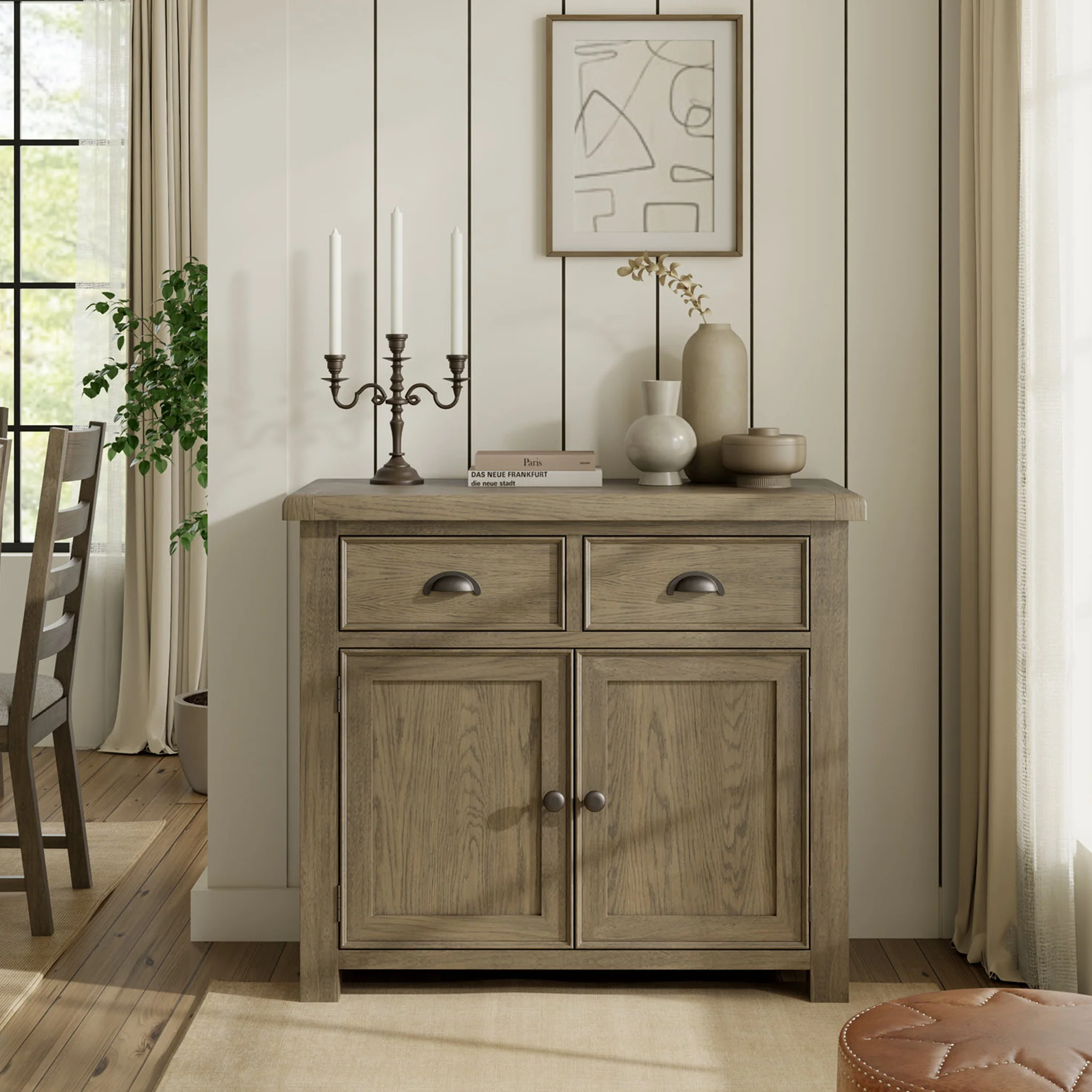 Taunton Smoked Oak Mini Sideboard - Image 2