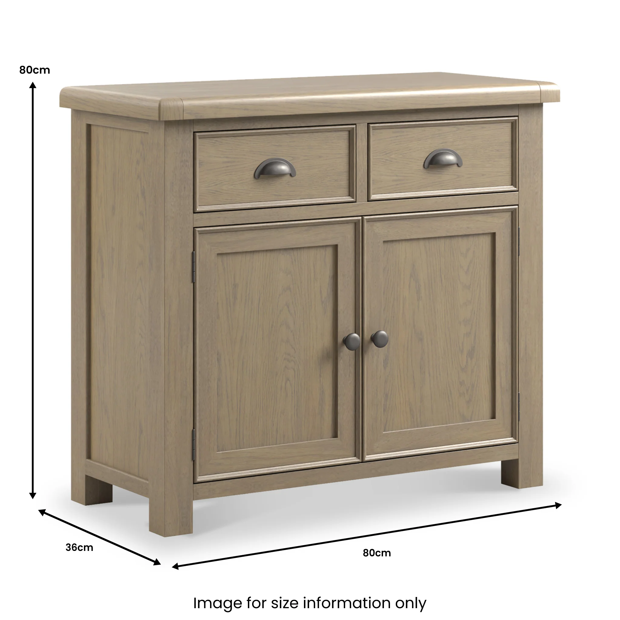 Taunton Smoked Oak Mini Sideboard - Image 5