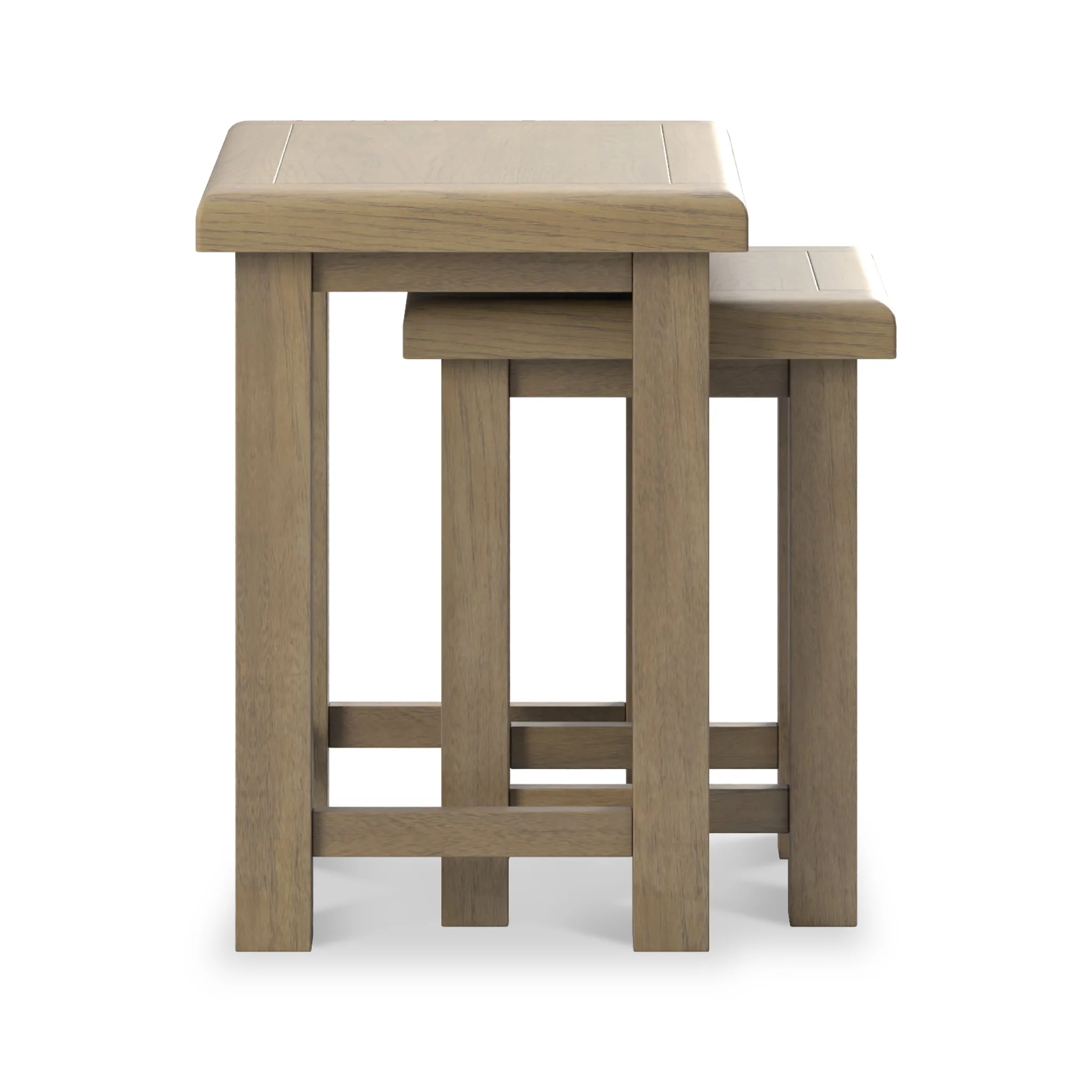 Taunton Smoked Oak Nest of 2 Tables - Image 4