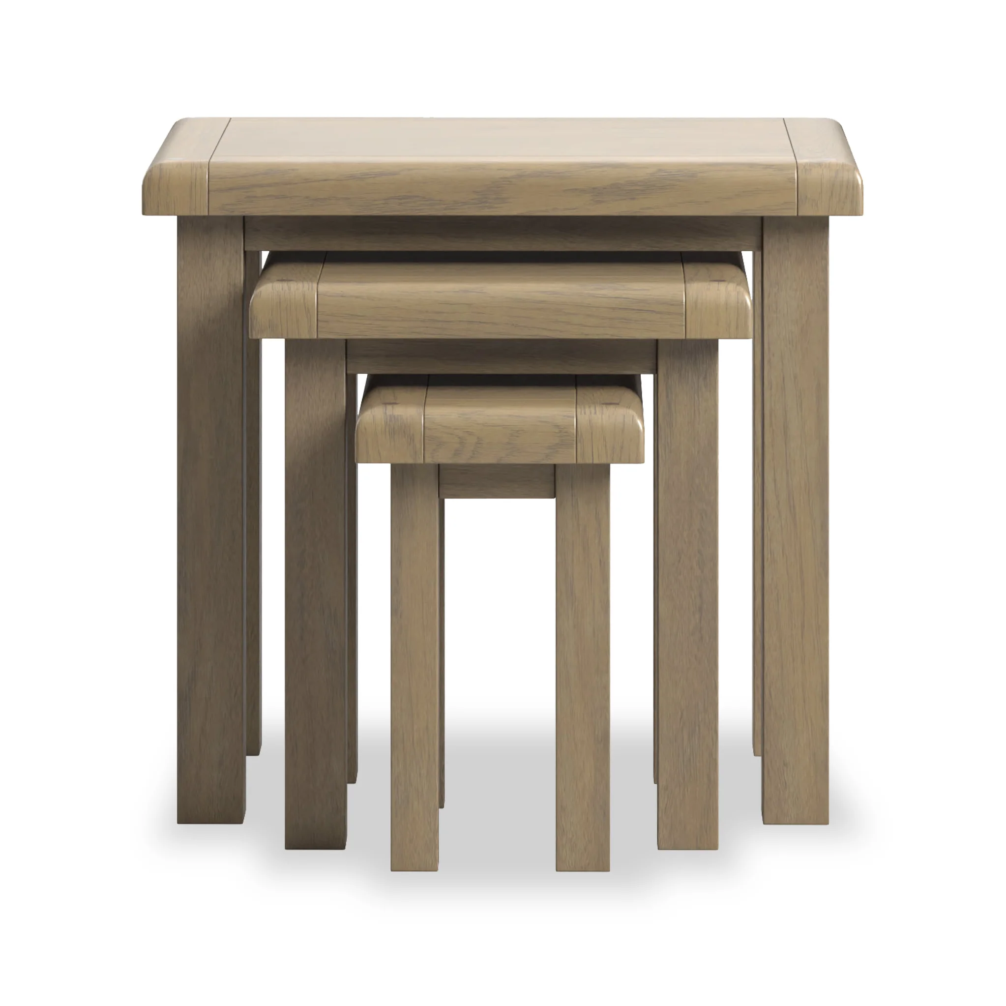 Taunton Smoked Oak Nest of 3 Tables - Image 3