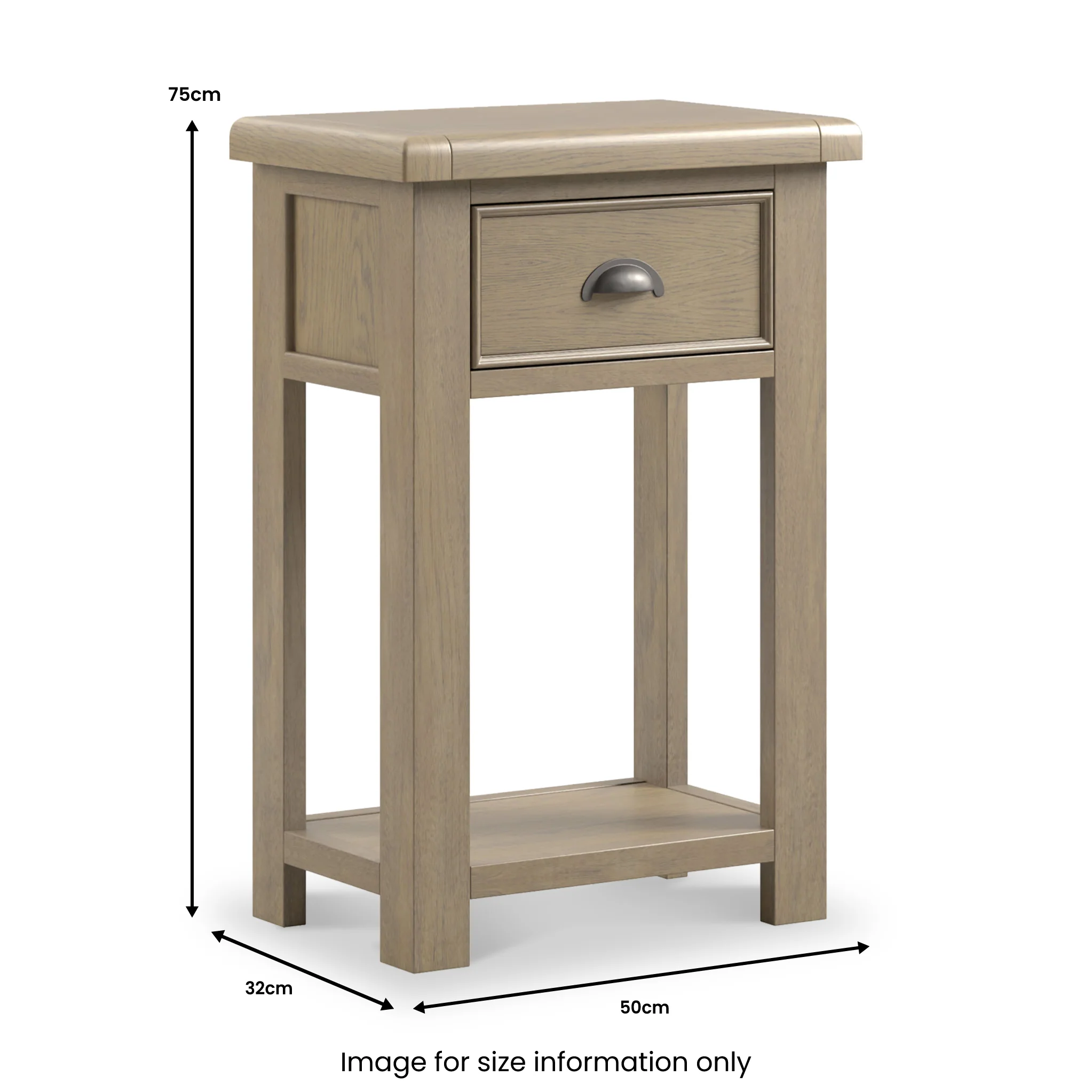 Taunton Smoked Oak Side Table - Image 5