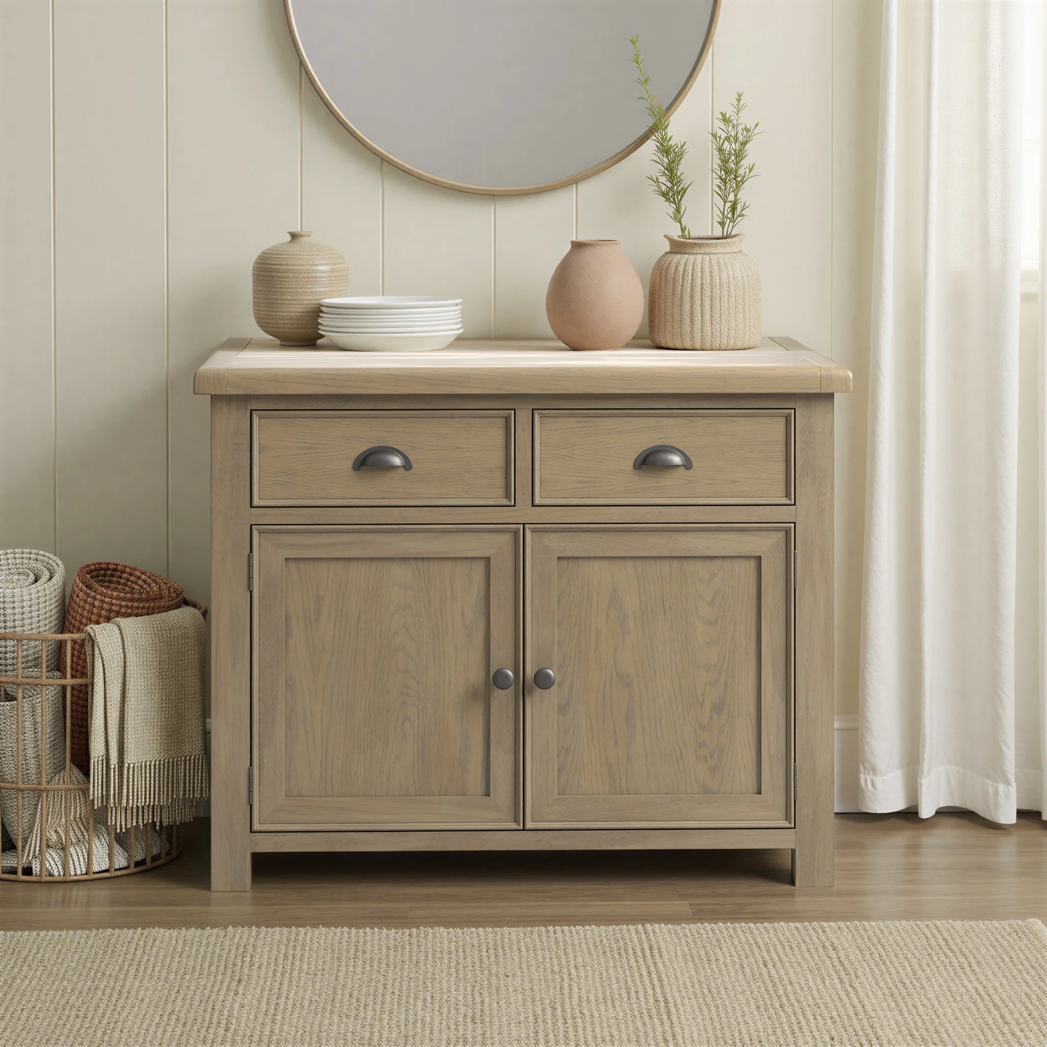 Taunton Smoked Oak Small Sideboard - Image 2