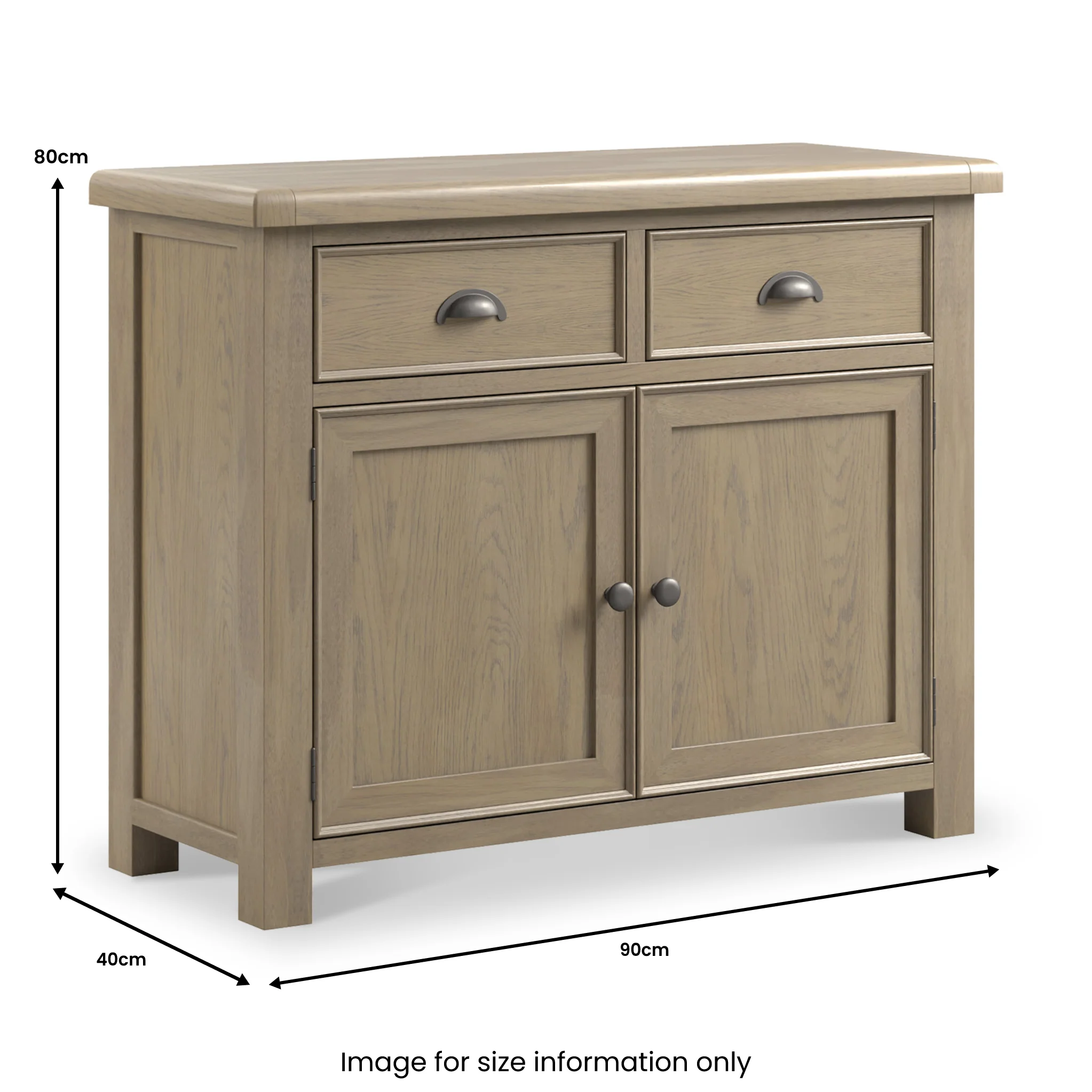 Taunton Smoked Oak Small Sideboard - Image 5