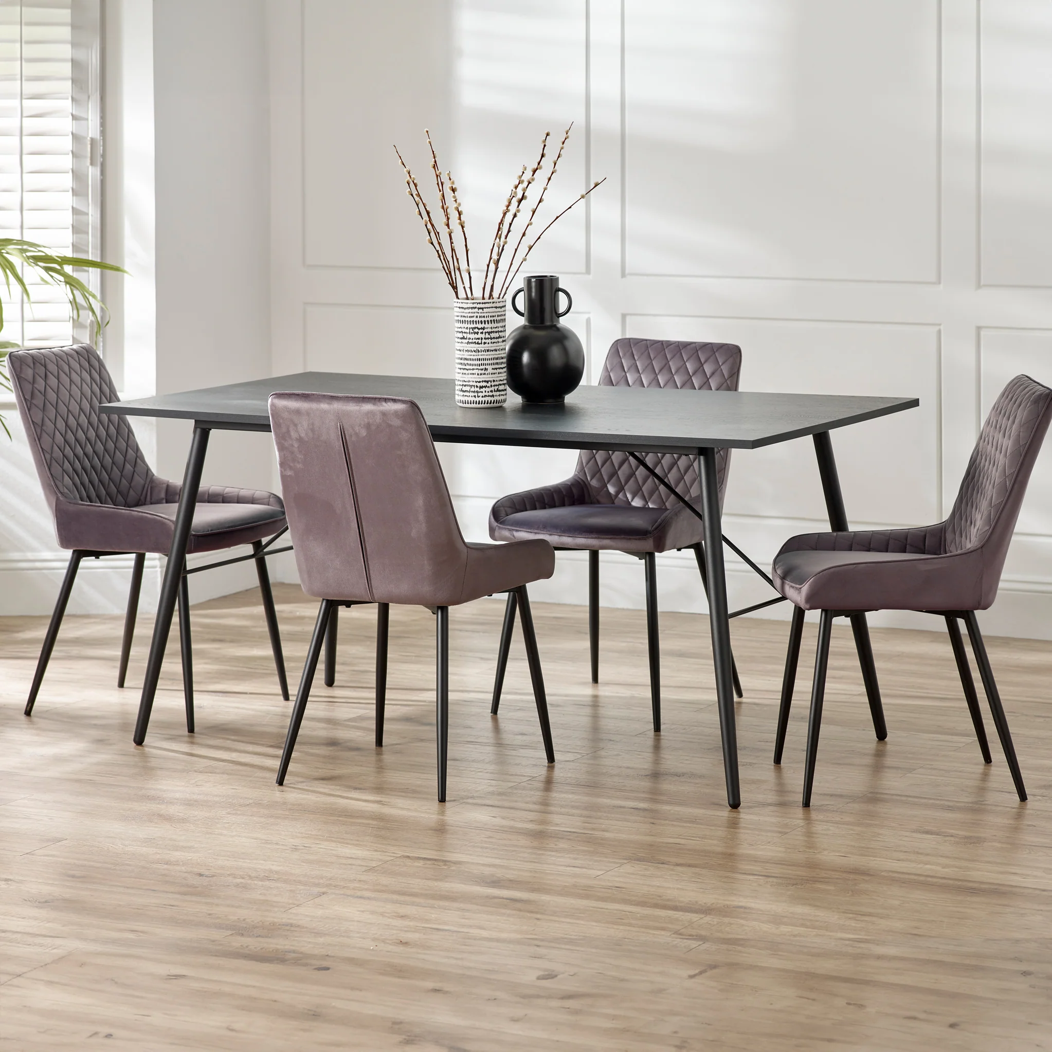 Taylor 160cm Black Dining Table - Image 2