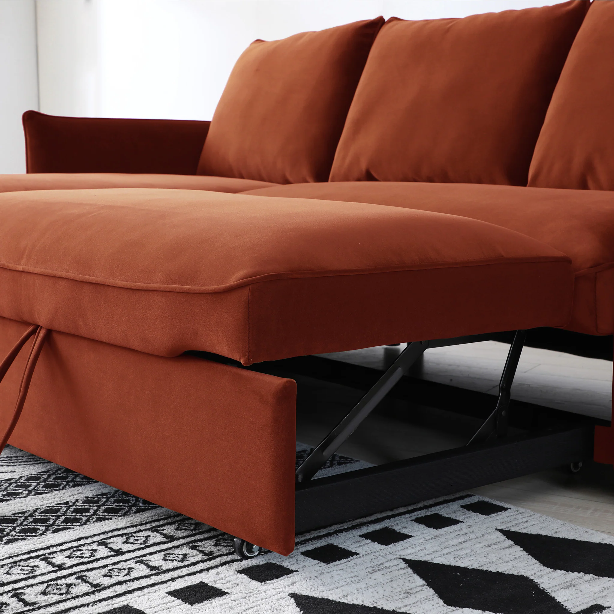 Thalia Velvet Corner Sofa Bed - Image 16