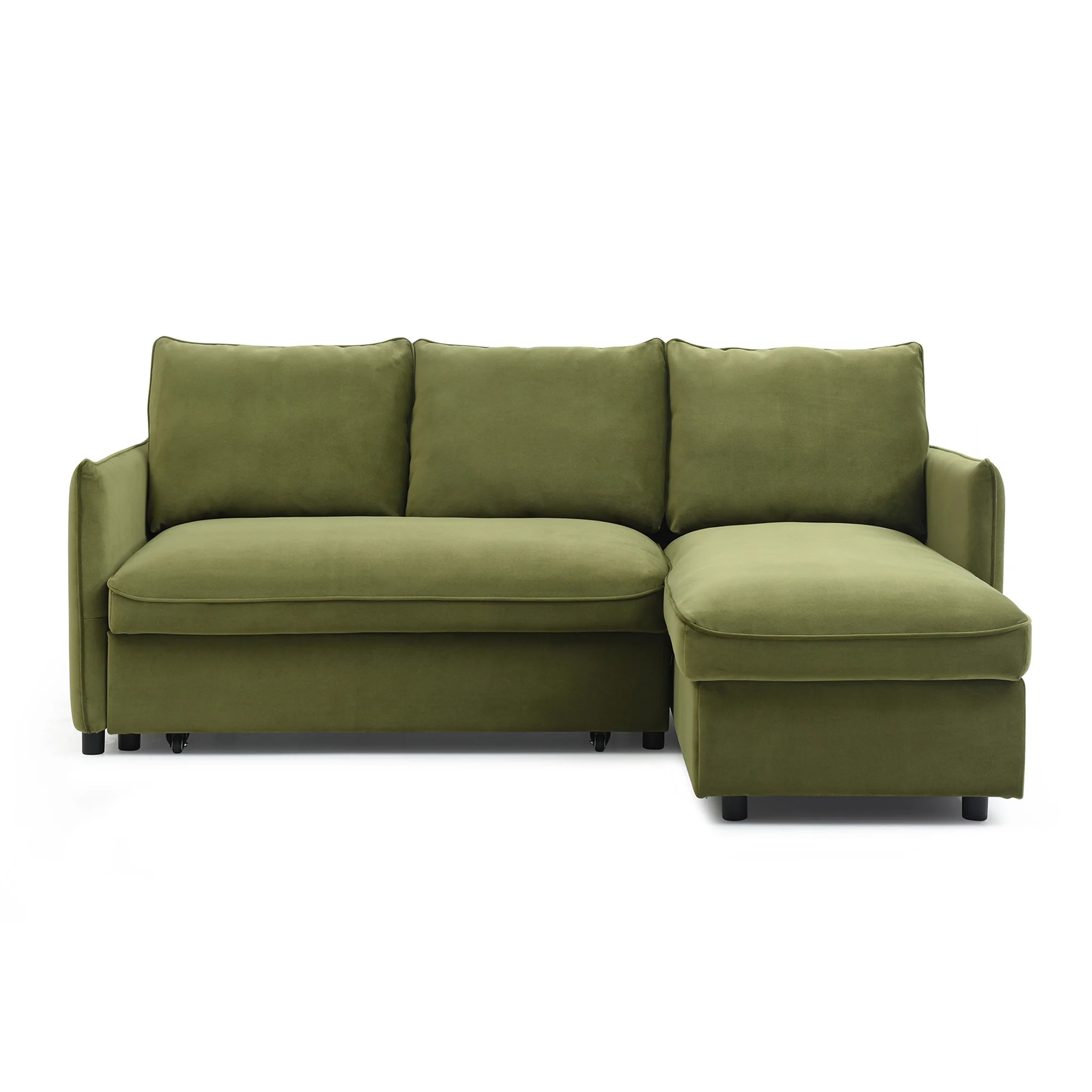 Thalia Velvet Corner Sofa Bed - Image 21