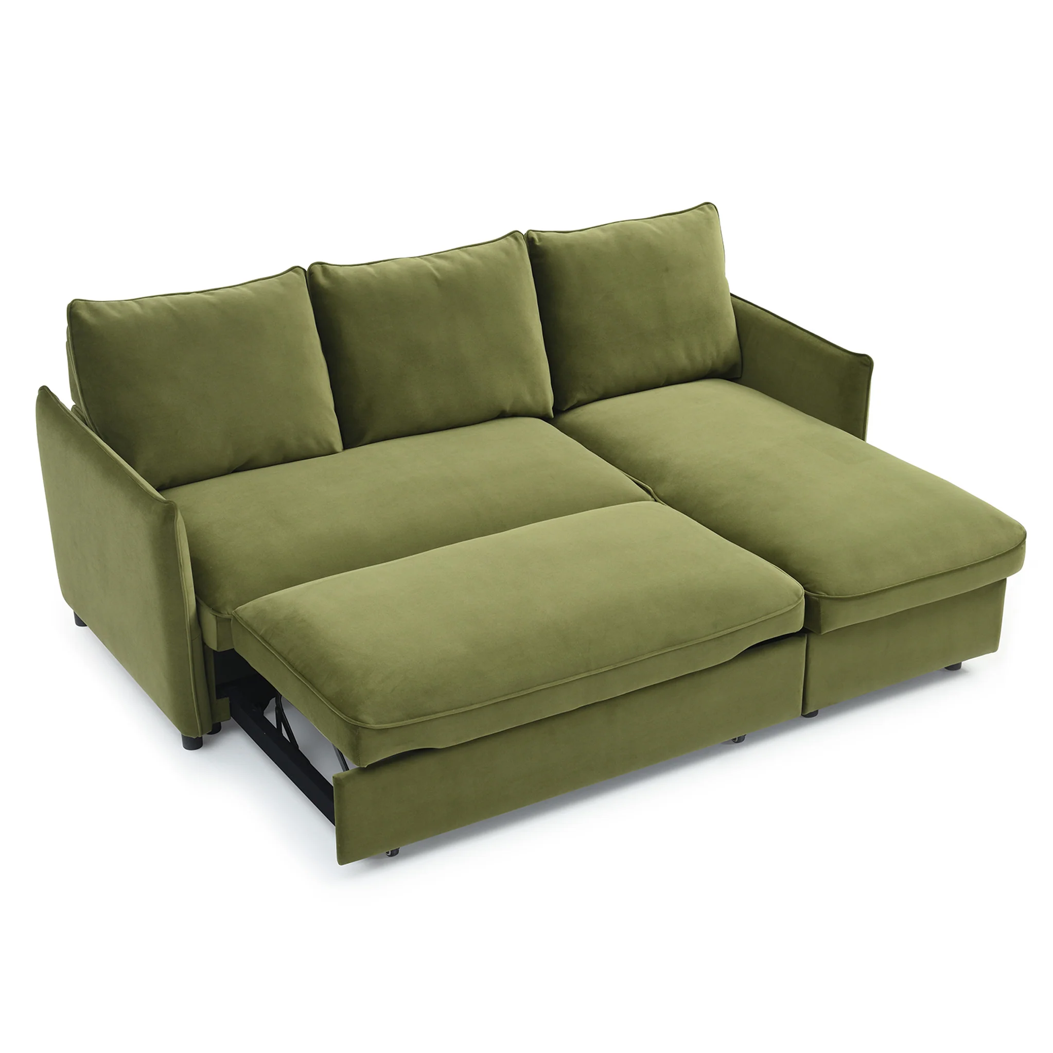 Thalia Velvet Corner Sofa Bed - Image 27