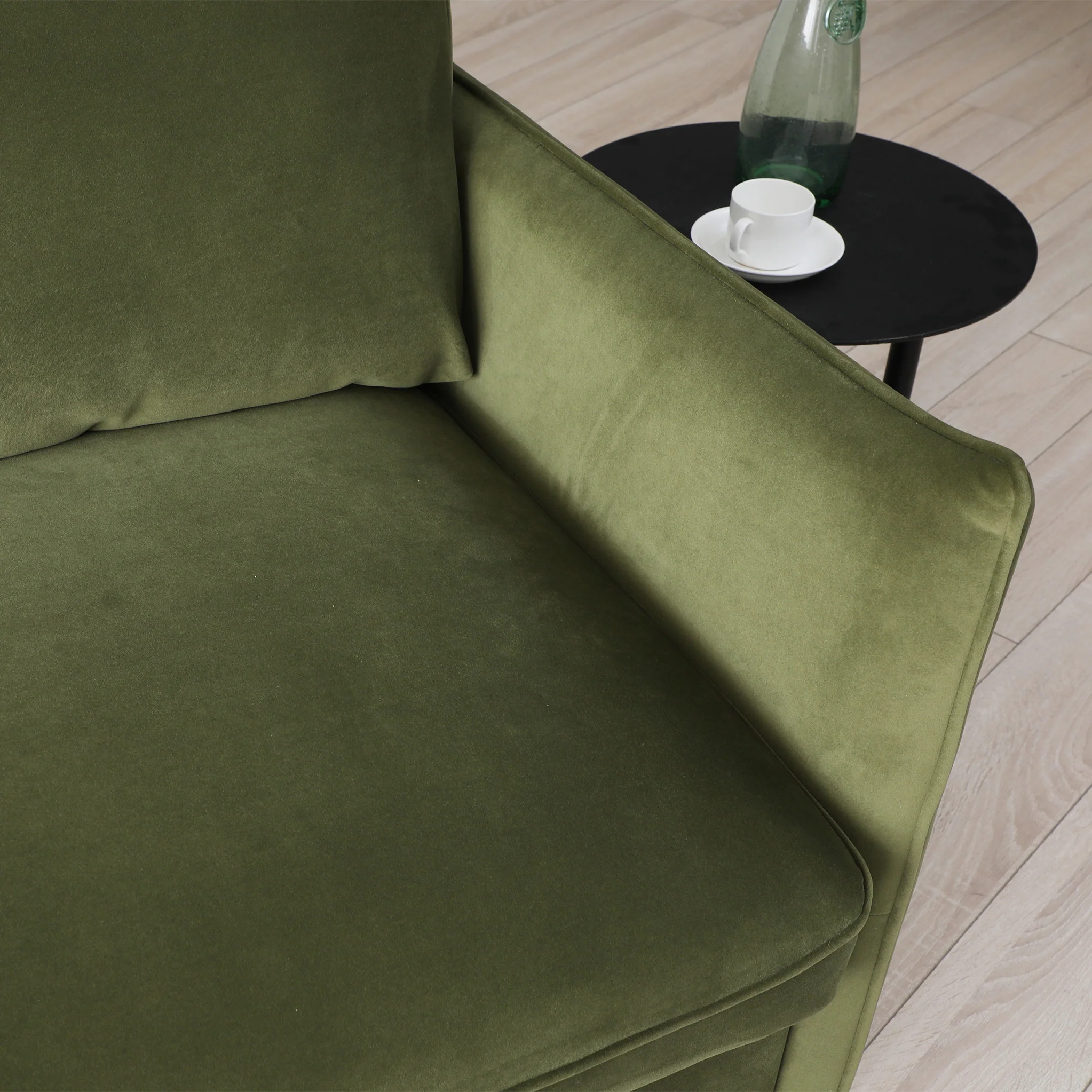 Thalia Velvet Corner Sofa Bed - Image 37