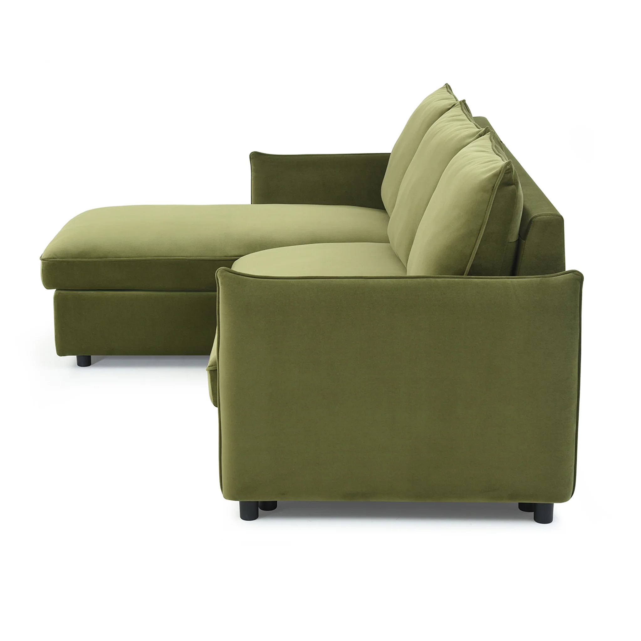 Thalia Velvet Corner Sofa Bed - Image 38