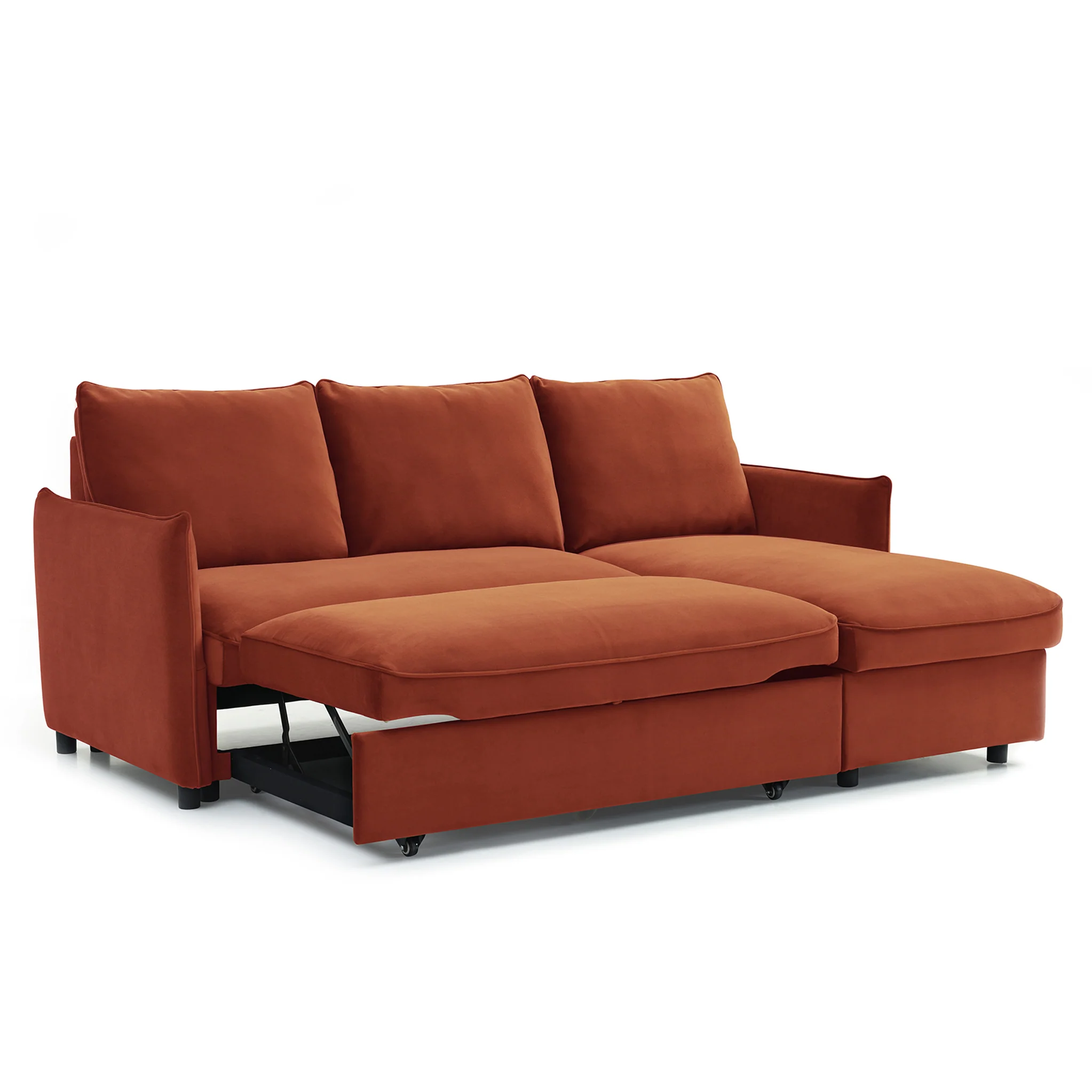 Thalia Velvet Corner Sofa Bed - Image 5