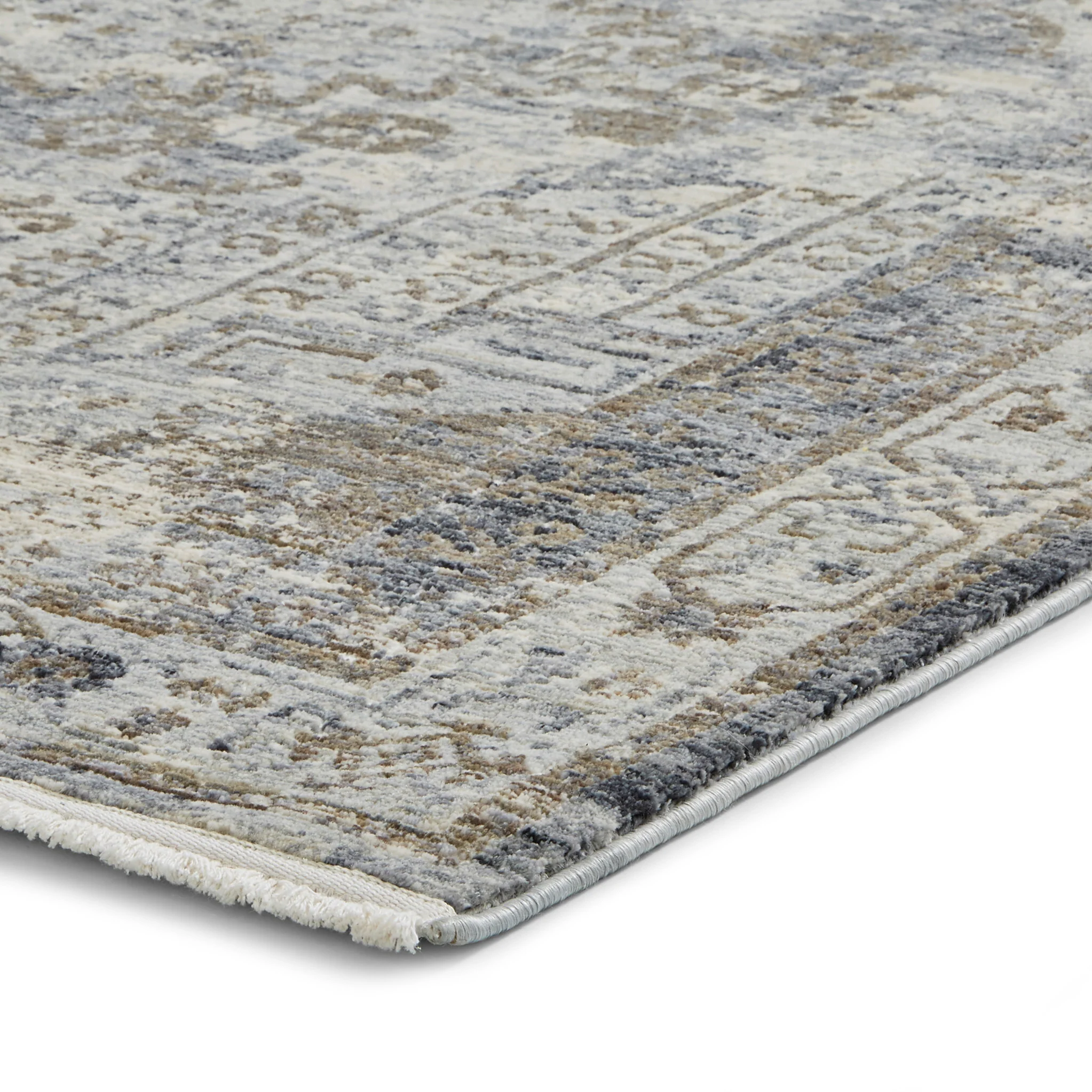 Thea Distressed Grey Vintage Rug - Image 4