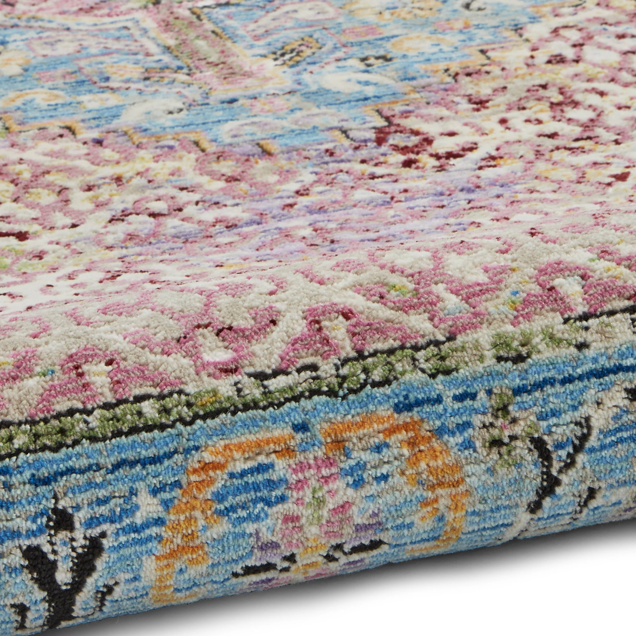 Thea Moroccan Multicoloured Distressed Rug - Image 3