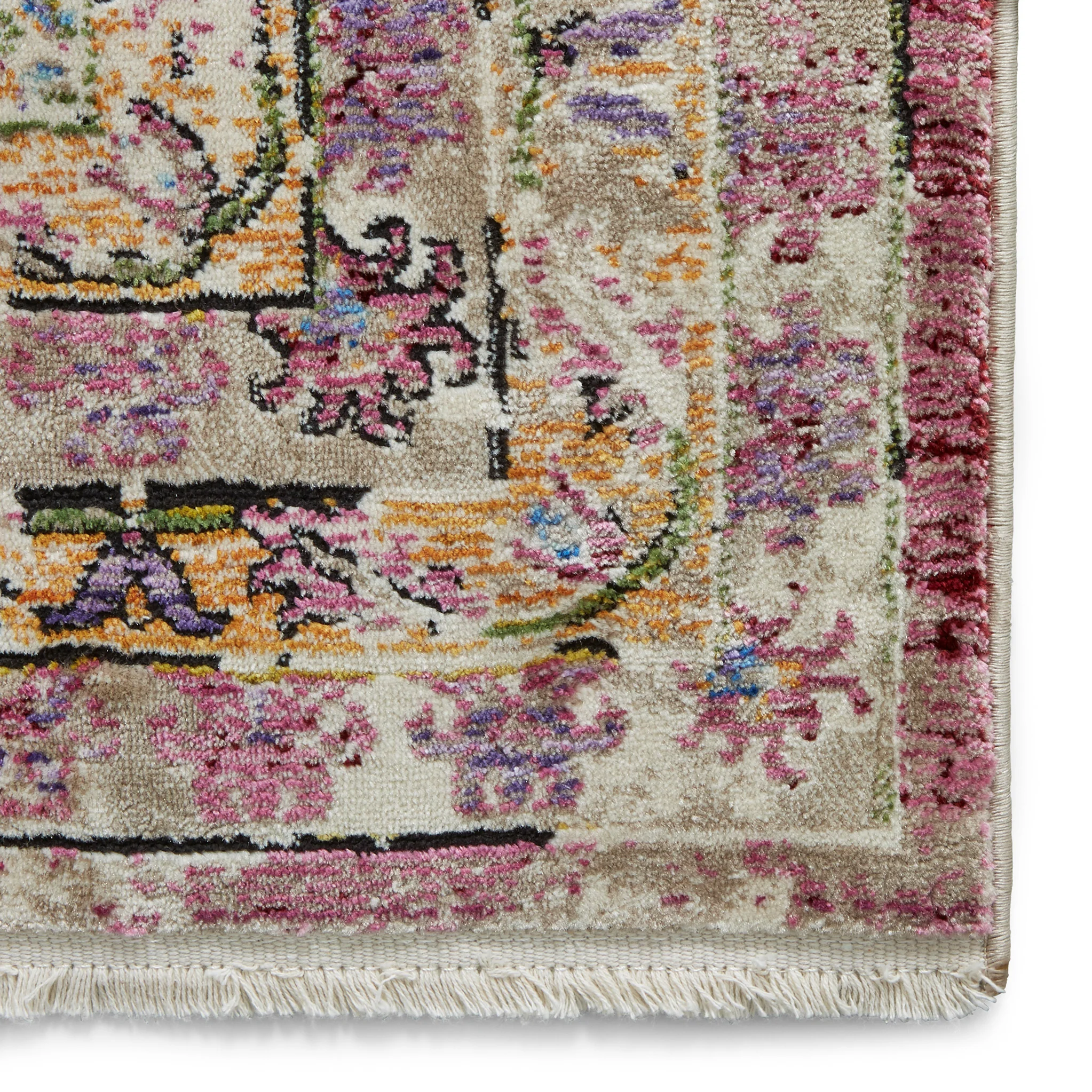 Thea Moroccan Multicoloured Distressed Rug - Image 5