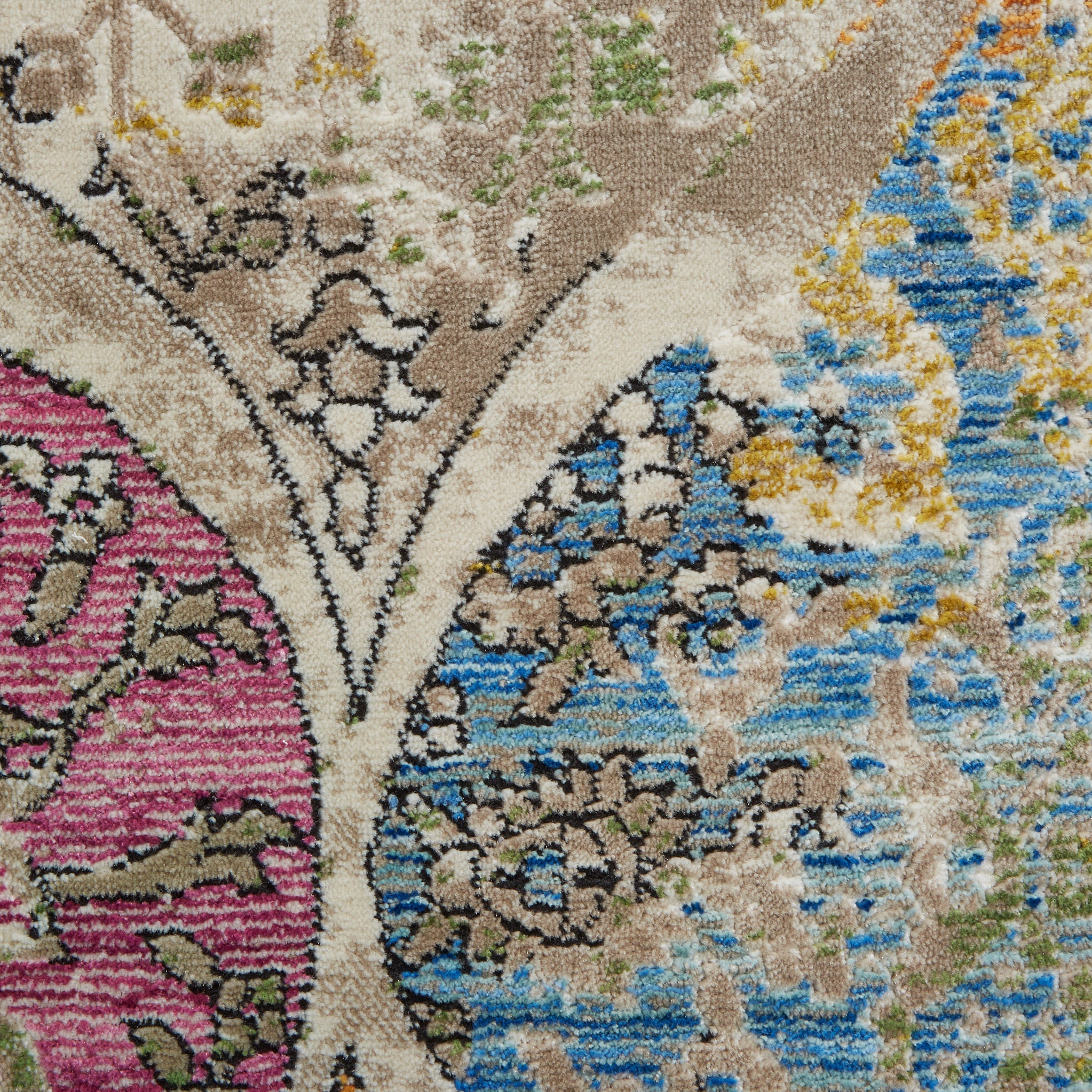 Thea Multicoloured Distressed Traditional Rug - Image 6