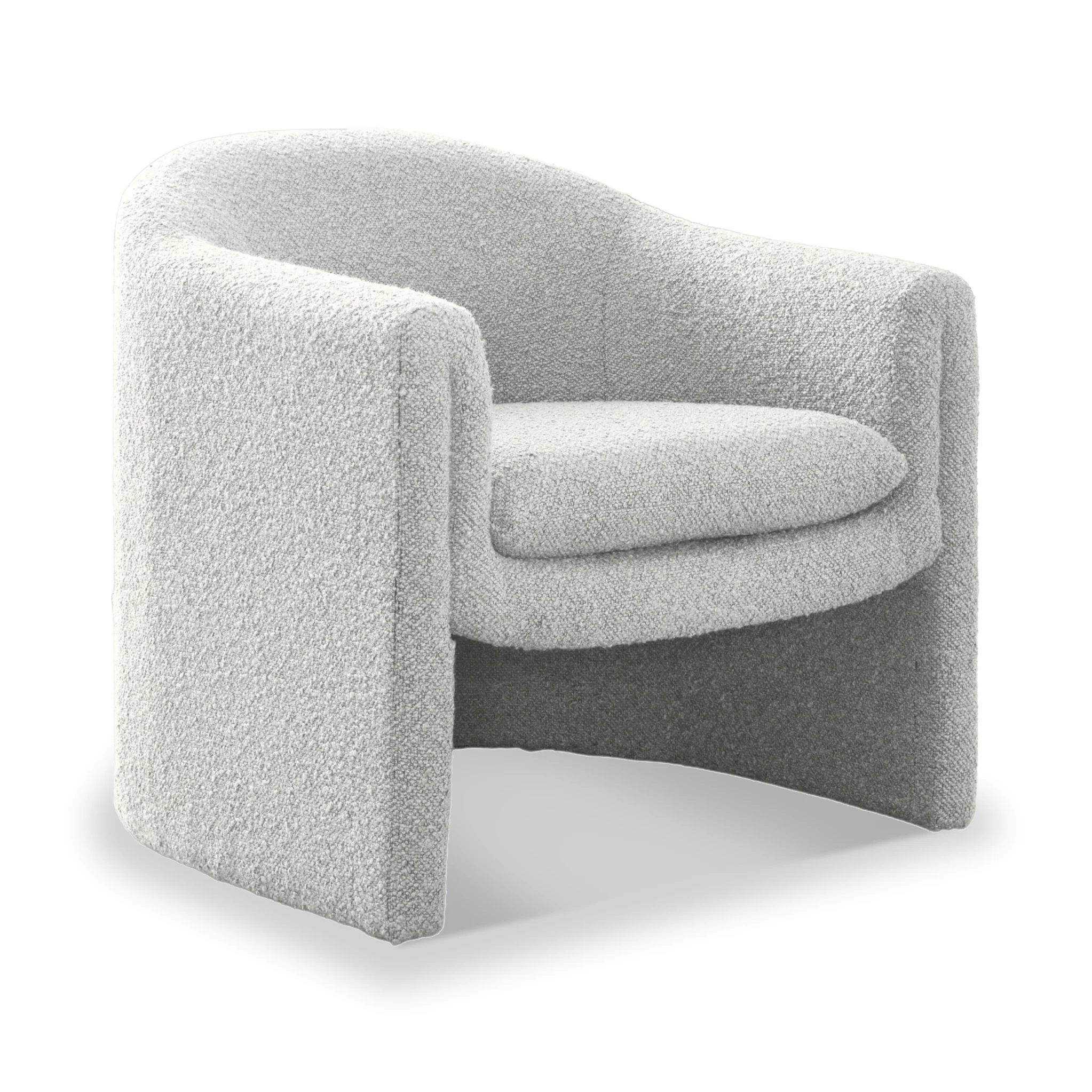 Theon Boucle Curved Accent Chair - Image 3