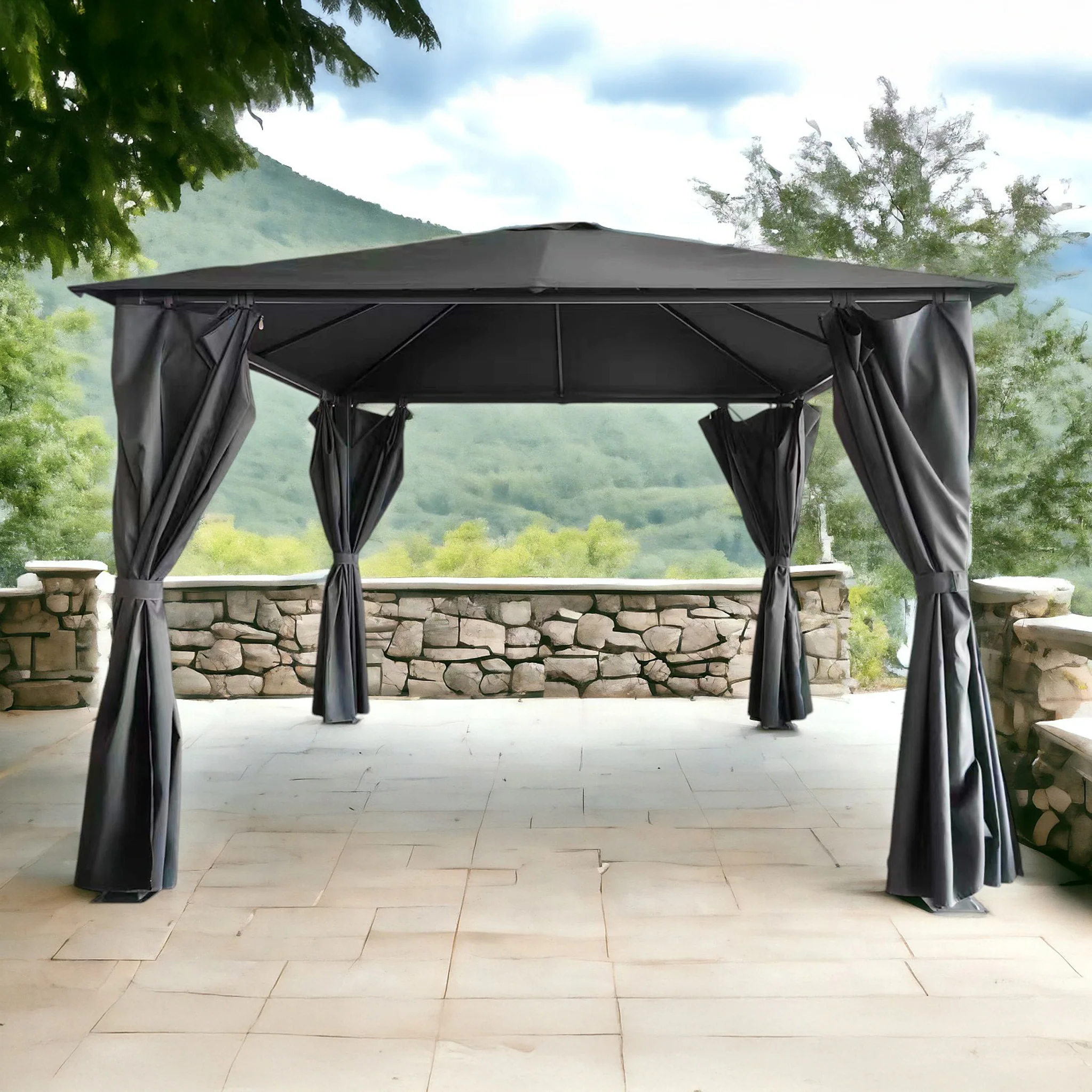Titan 2.5m x 2.5m Galvanised Steel Gazebo - Image 2