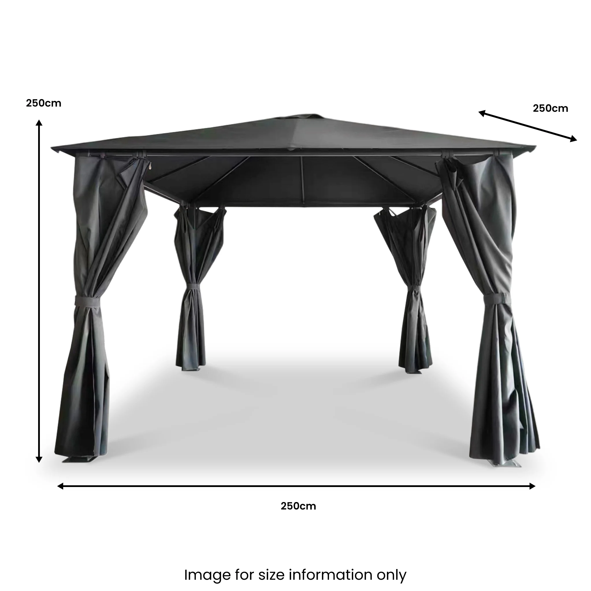 Titan 2.5m x 2.5m Galvanised Steel Gazebo - Image 5
