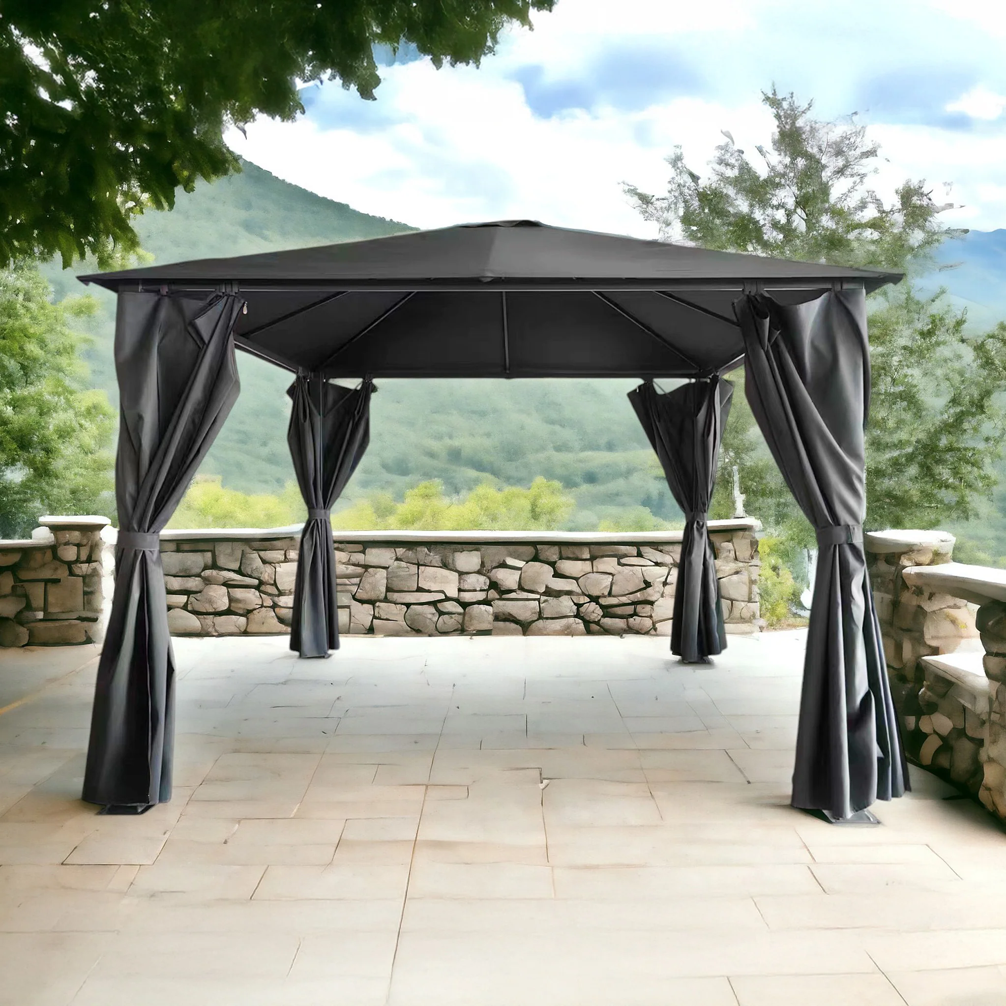 Titan 3m x 3m Galvanised Steel Gazebo - Image 2