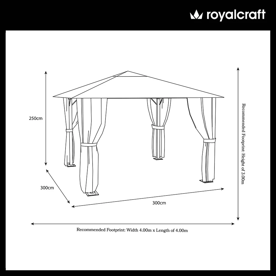 Titan 3m x 3m Galvanised Steel Gazebo - Image 7