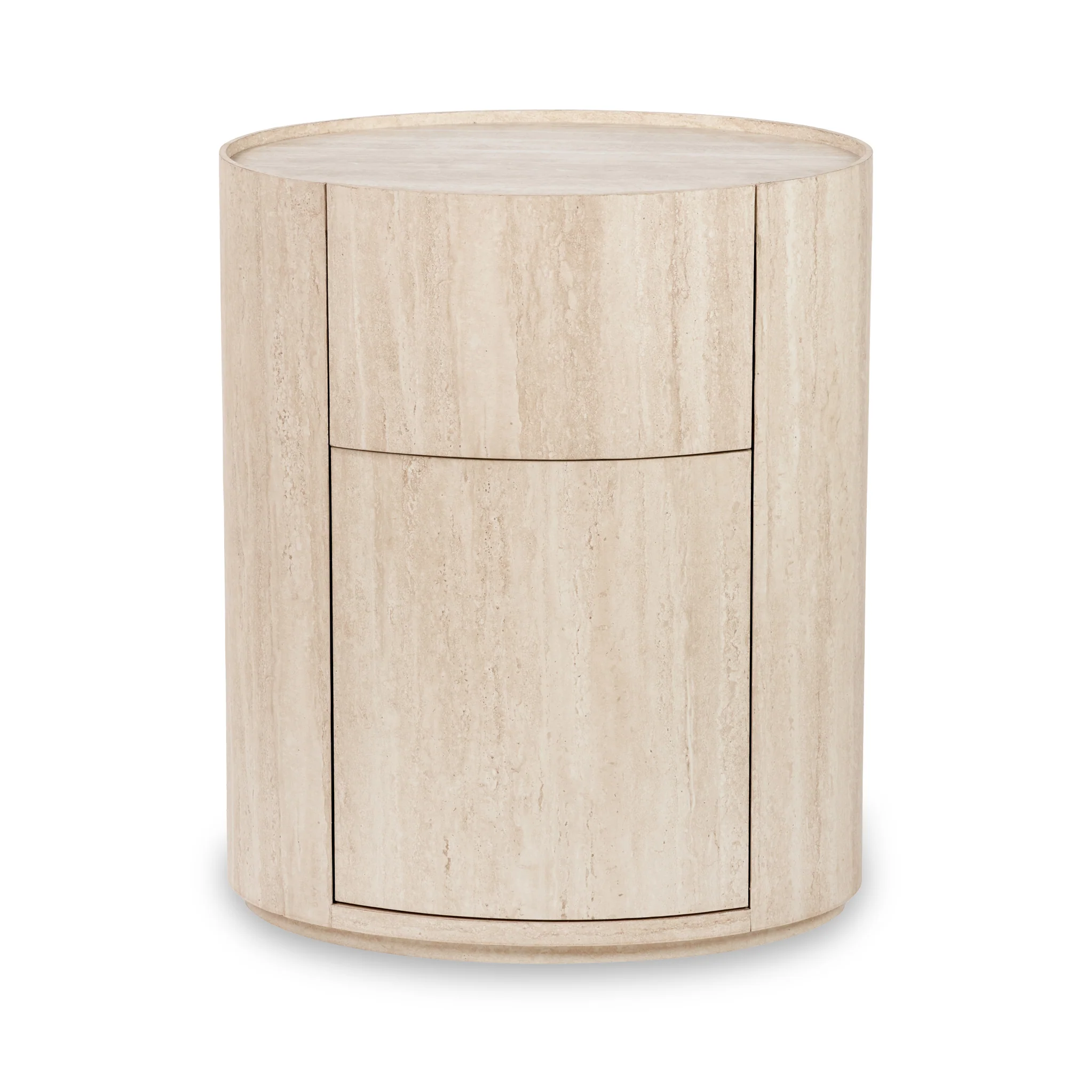 Tivoli Travertine Effect 1 Drawer Bedside Table - Image 3