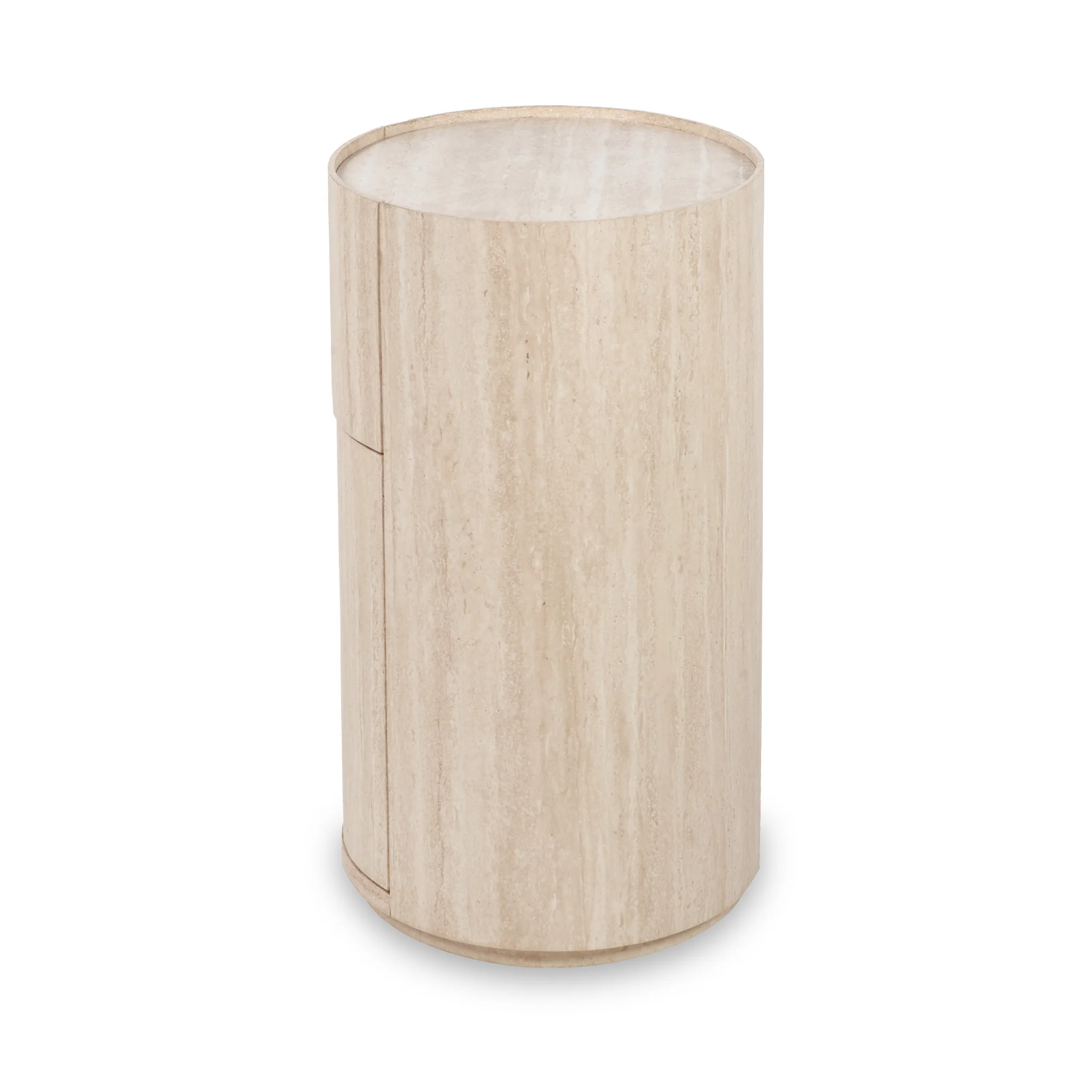 Tivoli Travertine Effect 1 Drawer Bedside Table - Image 8