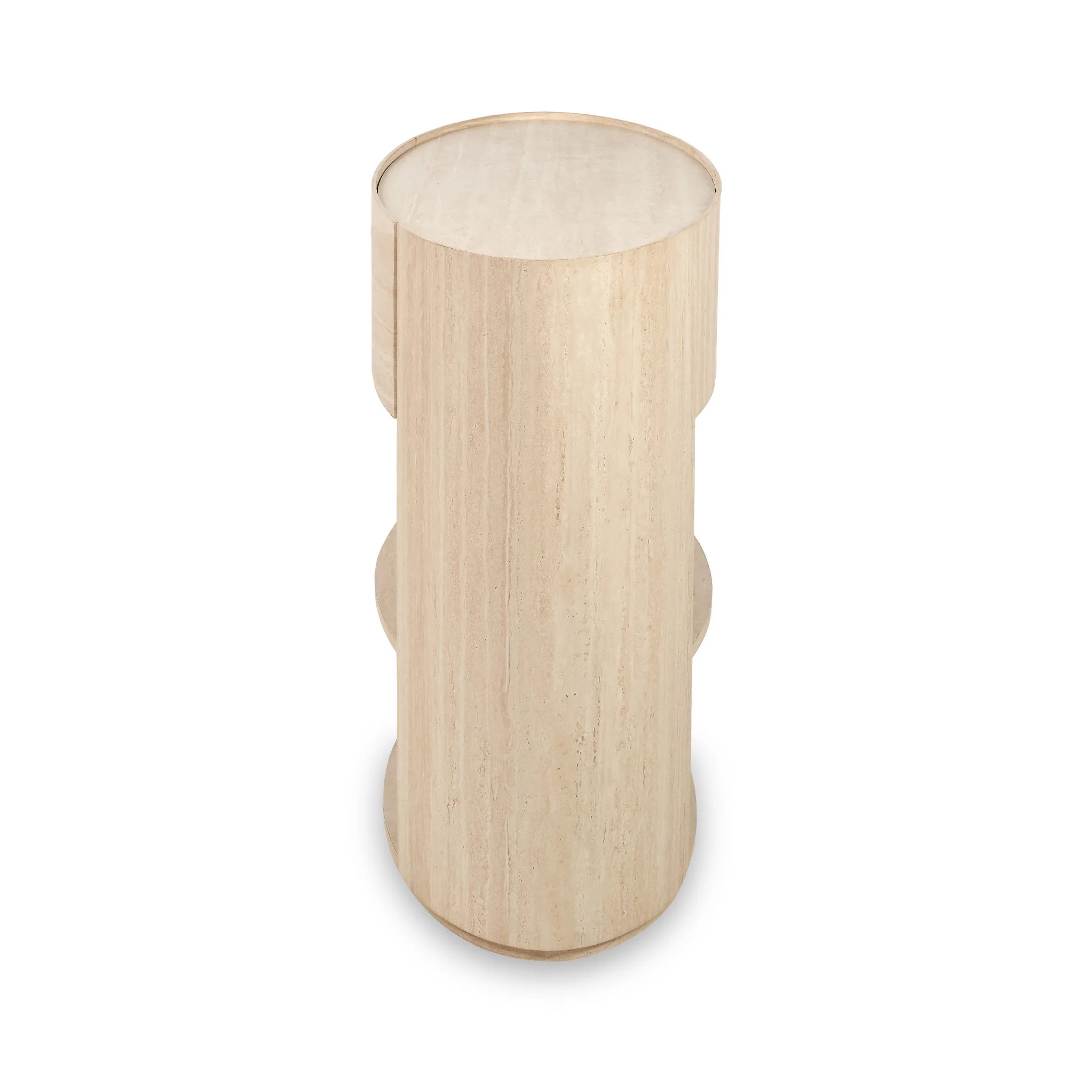 Tivoli Travertine Effect 1 Drawer Console Table - Image 7