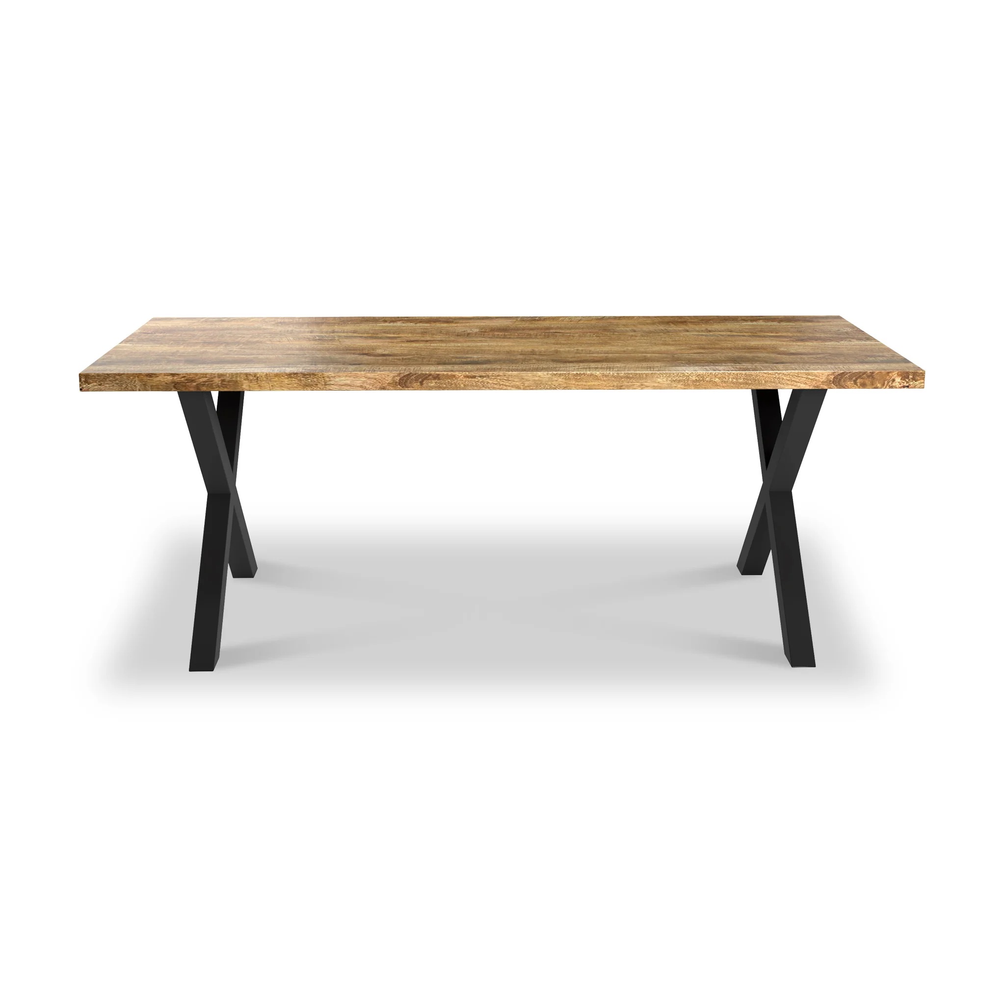Tobiah 225cm Mango Wood Dining Table with X Leg - Image 3
