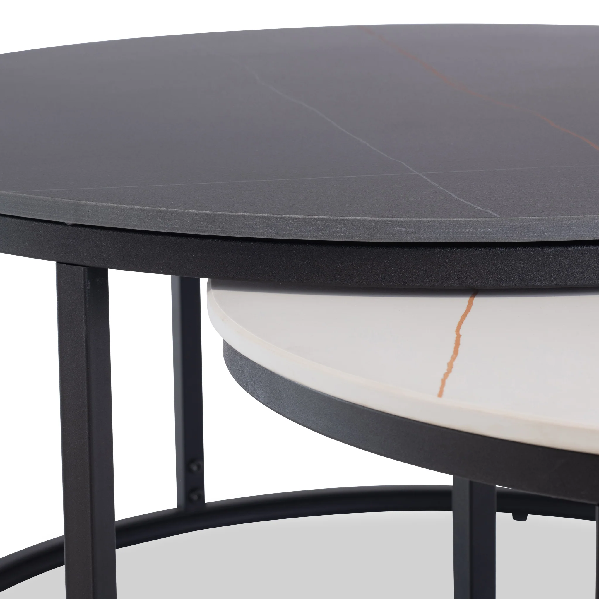 Tora Sintered Stone Round Coffee Table Set - Image 3