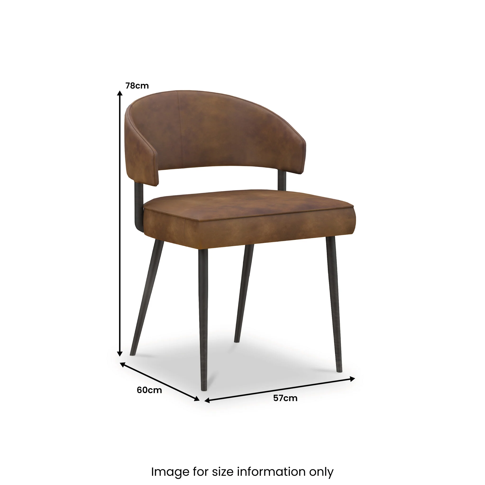 Torcello Faux Leather Dining Chair - Image 3