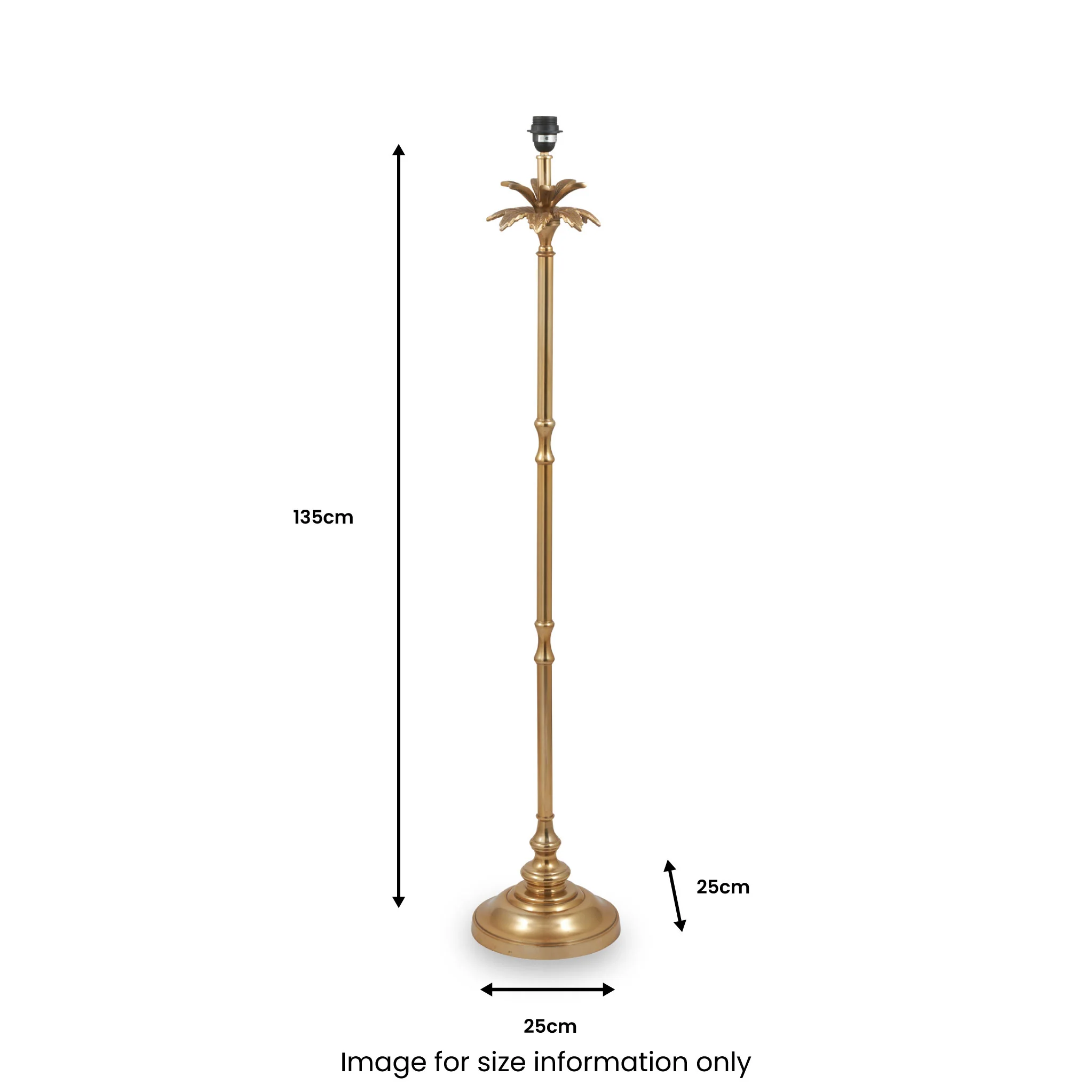 Trafalgar Gold Palm Tree Stick Floor Lamp - Image 8