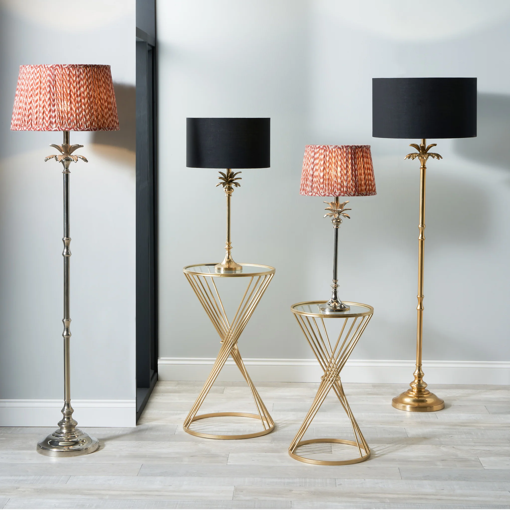 Trafalgar Nickel Palm Tree Floor Lamp - Image 2
