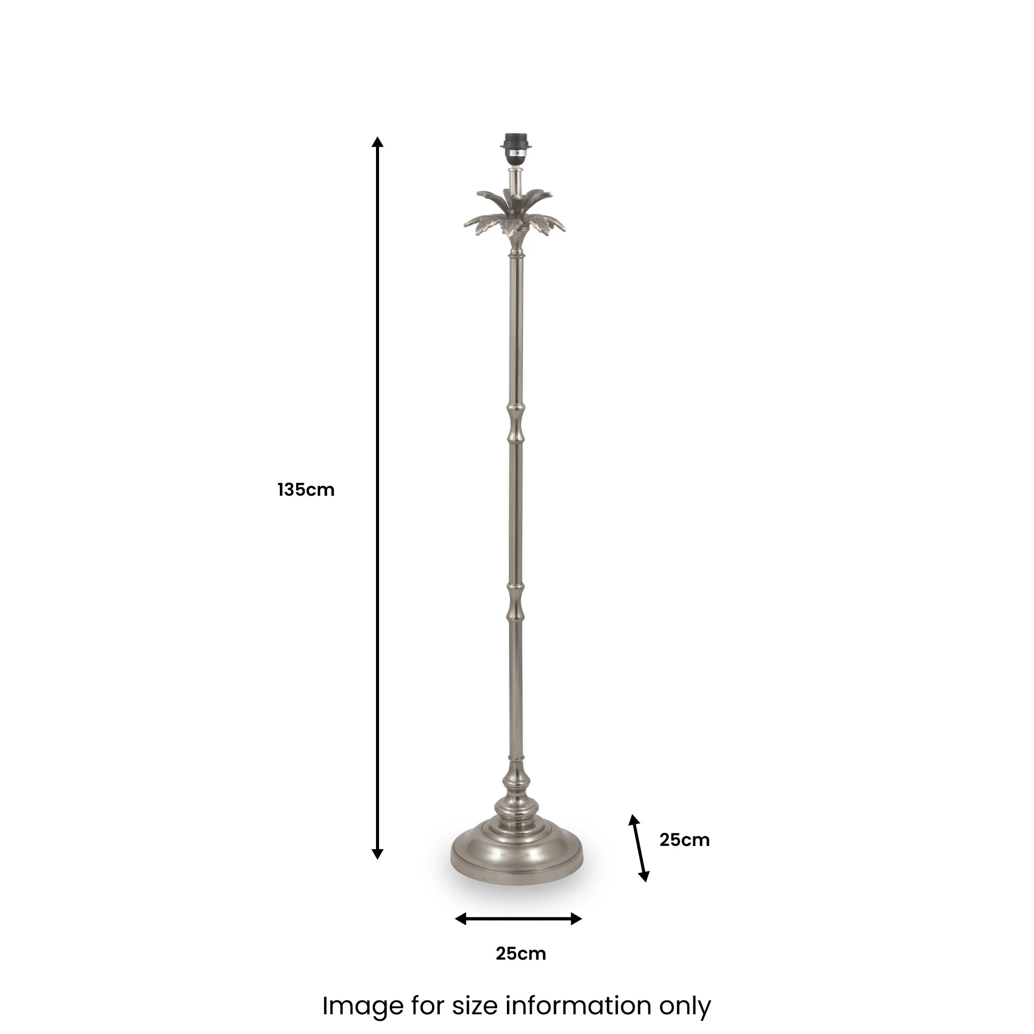 Trafalgar Nickel Palm Tree Floor Lamp - Image 9