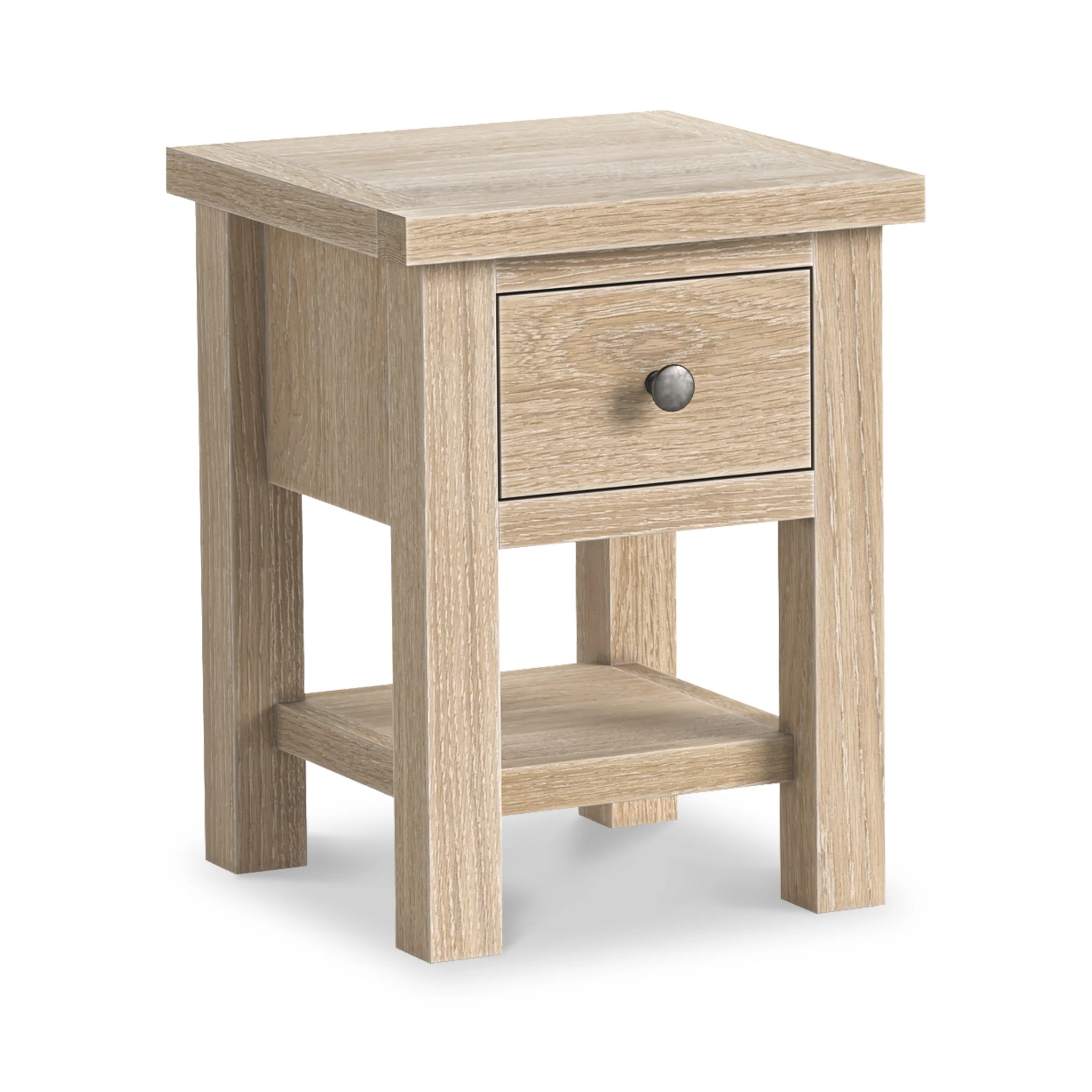 Trelan Washed Oak 1 Drawer Lamp Table - Image 2