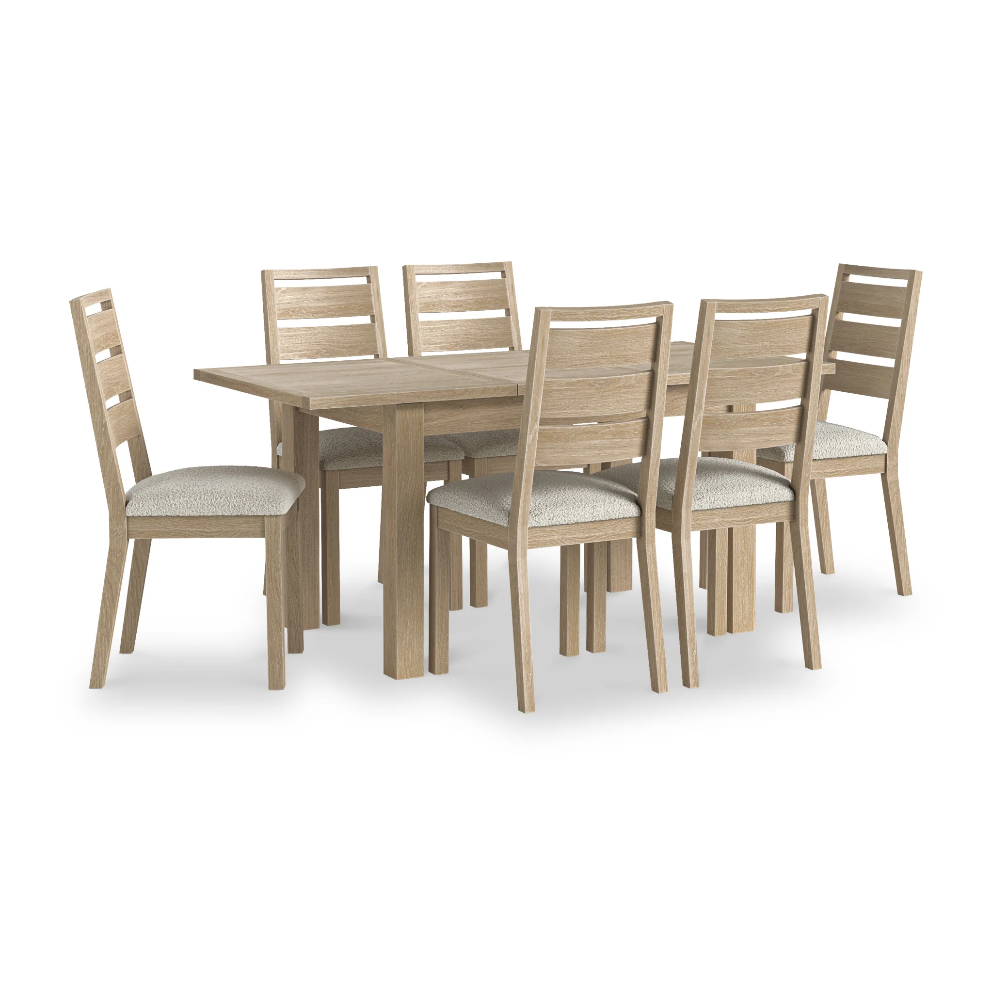 Trelan Washed Oak 120cm-165cm Extending Dining Table - Image 5