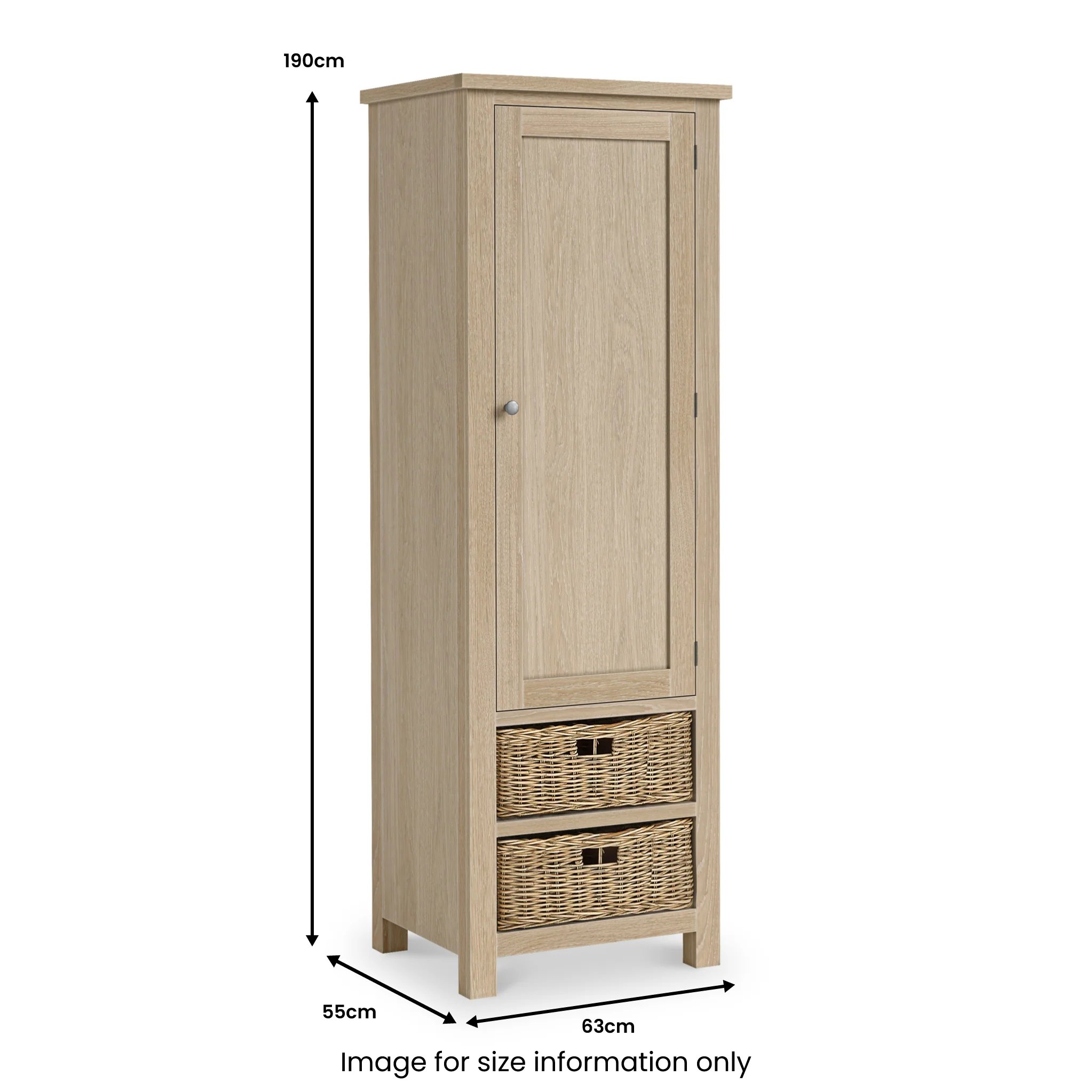 Trelan Washed Oak 3 Drawer Larder - Image 4