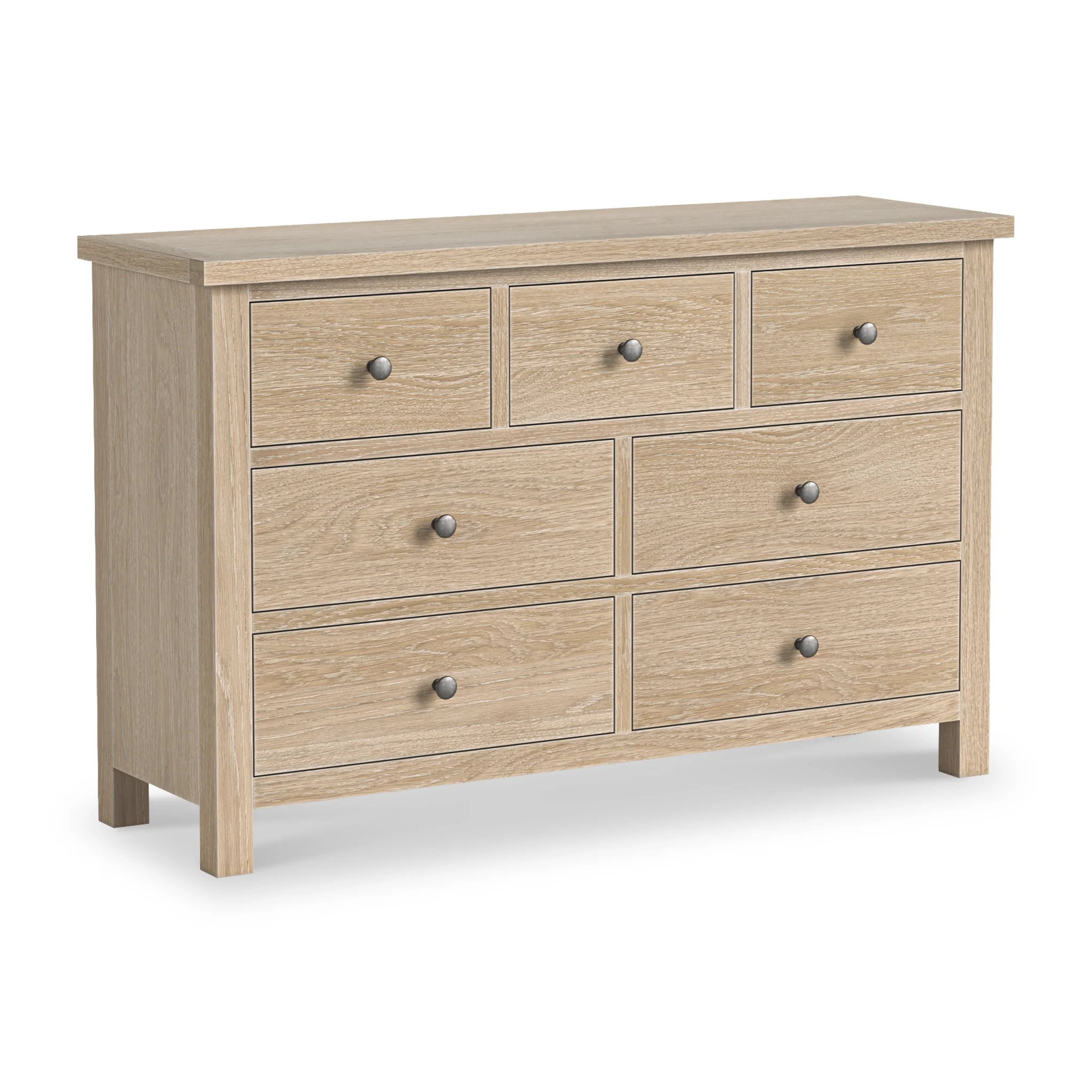Trelan Washed Oak 3 Over 4 Chest of Drawers - Image 2