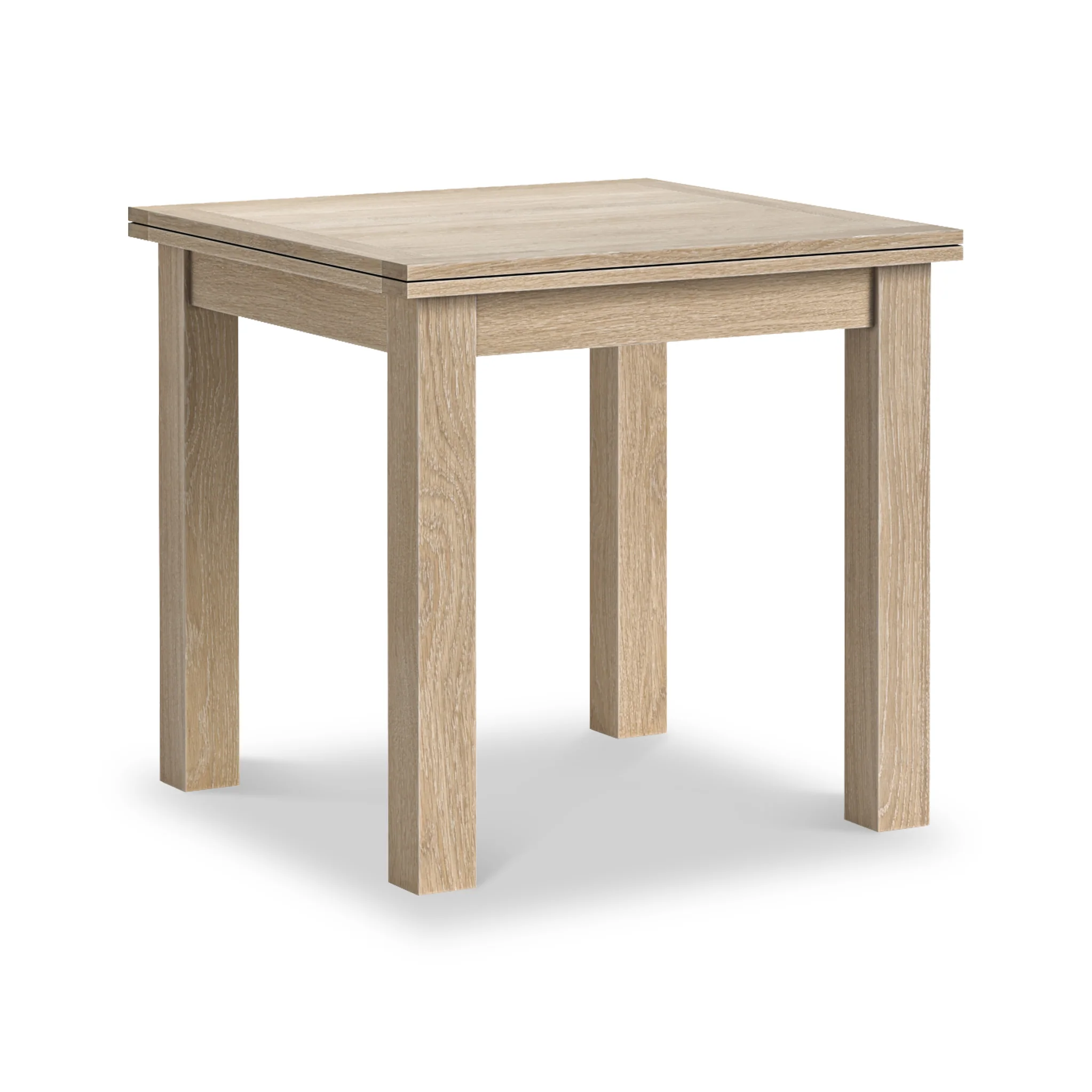 Trelan Washed Oak 80cm - 160cm Flip Top Dining Table - Image 3