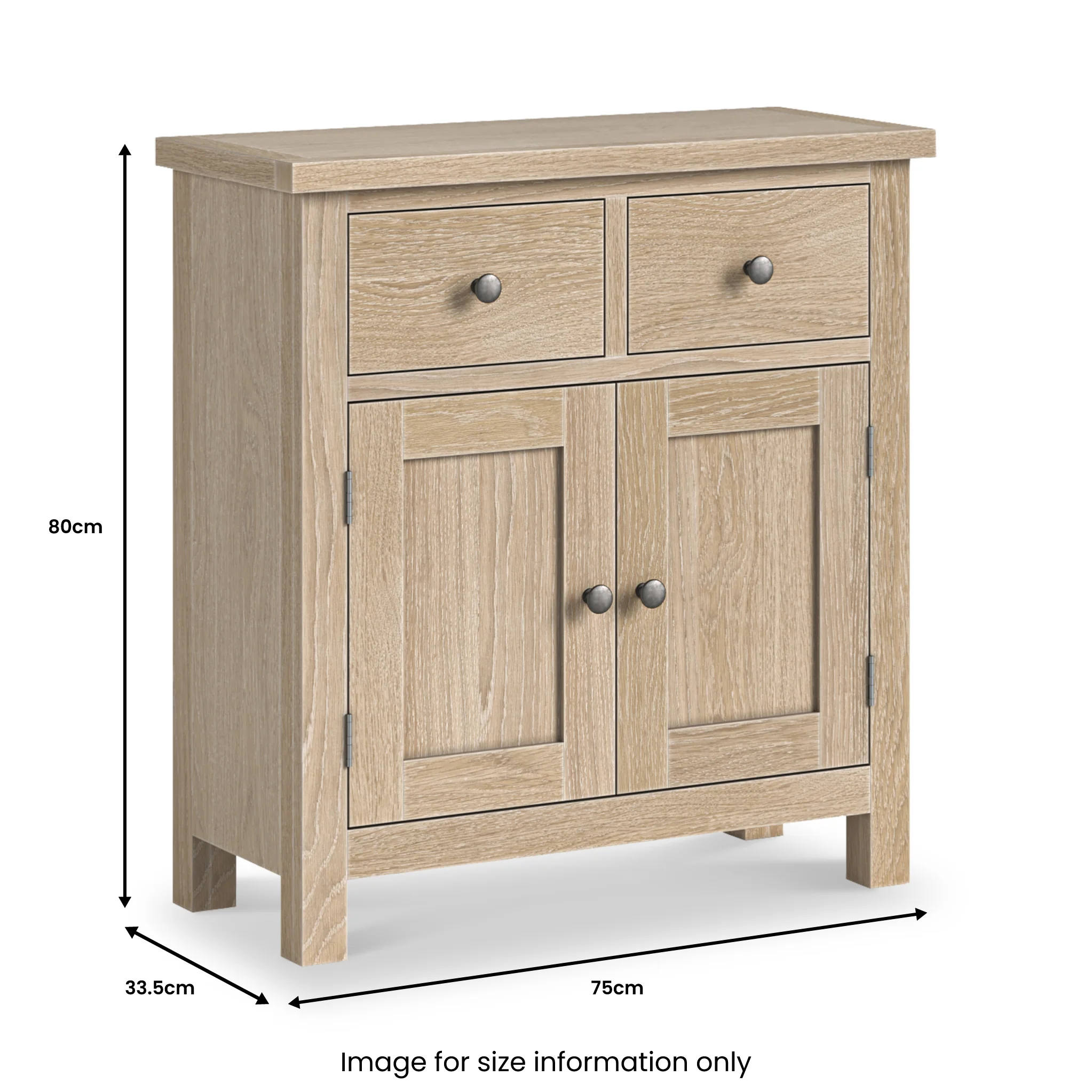 Trelan Washed Oak Mini Sideboard - Image 4