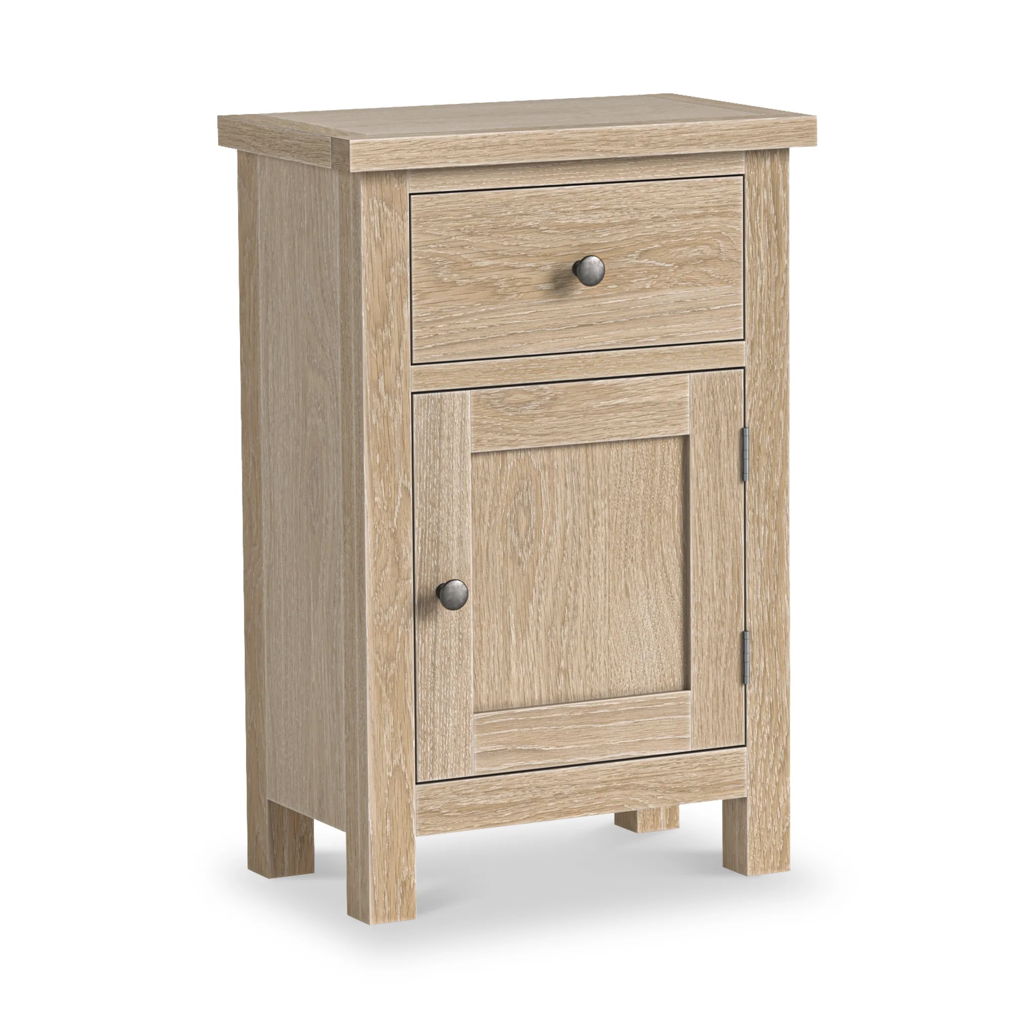 Trelan Washed Oak Single Drawer Small Cupboard - Image 3