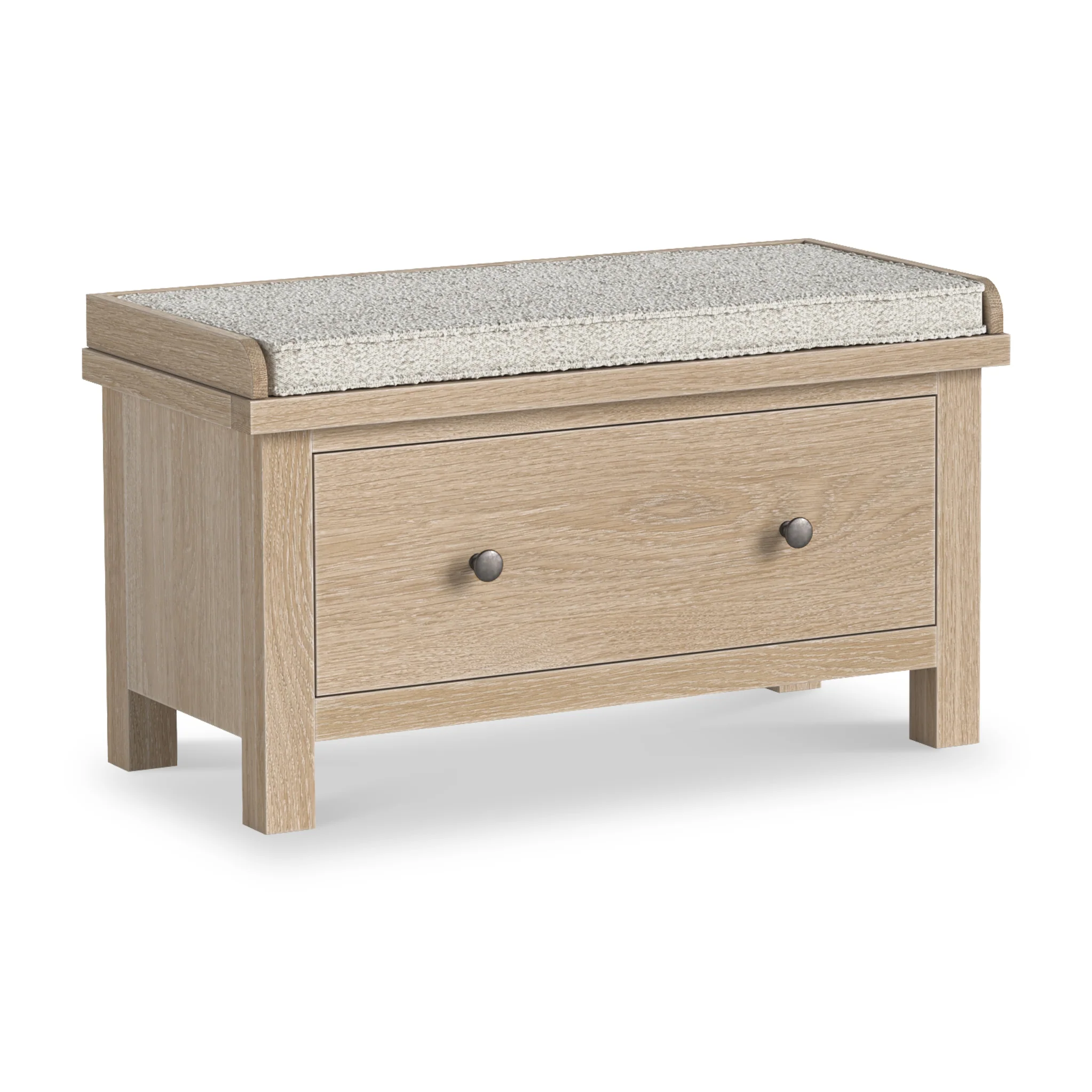 Trelan Washed Oak Storage Bench with Drawer - Image 2