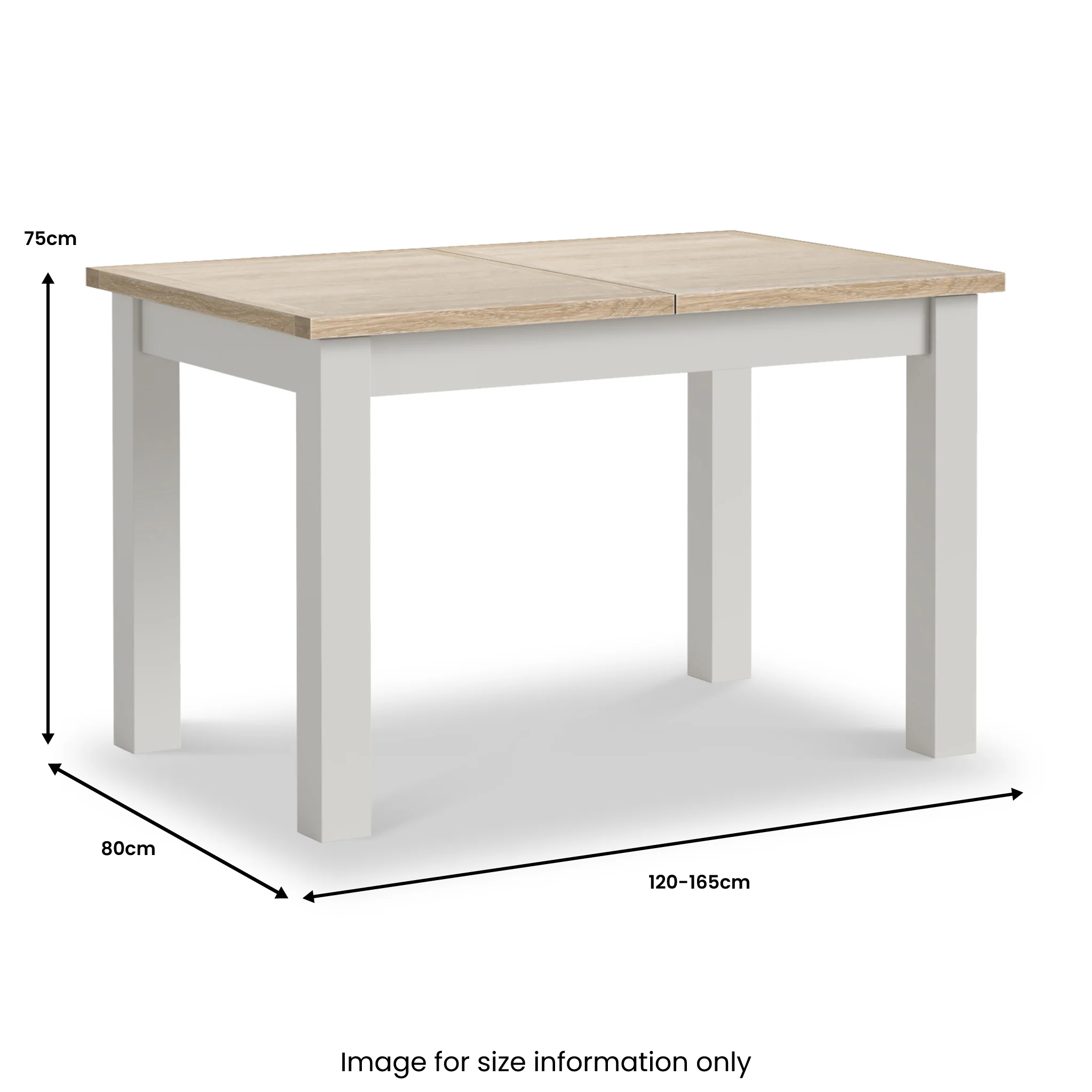 Trelan 120cm - 165cm Extending Dining Table - Image 11