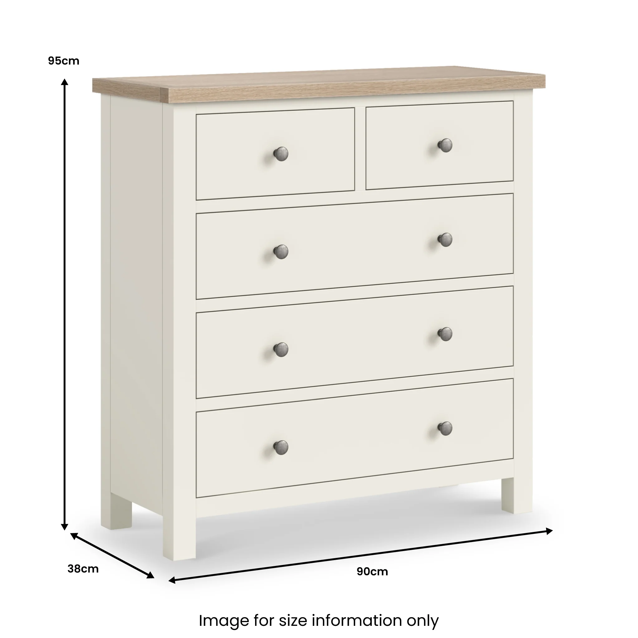 Trelan 2 Over 3 Chest of Drawers - Image 5