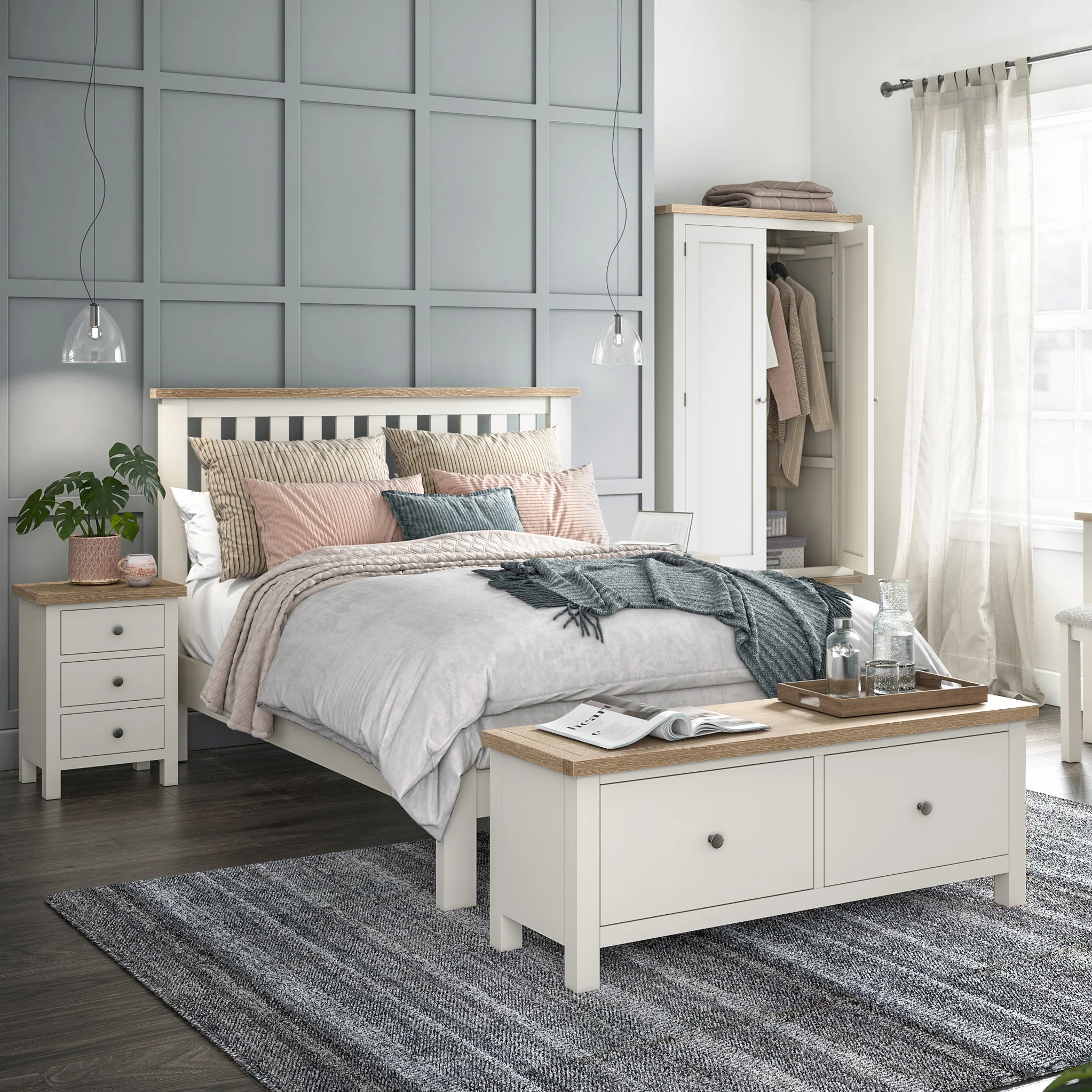 Trelan 3 Drawer Bedside Table - Image 2
