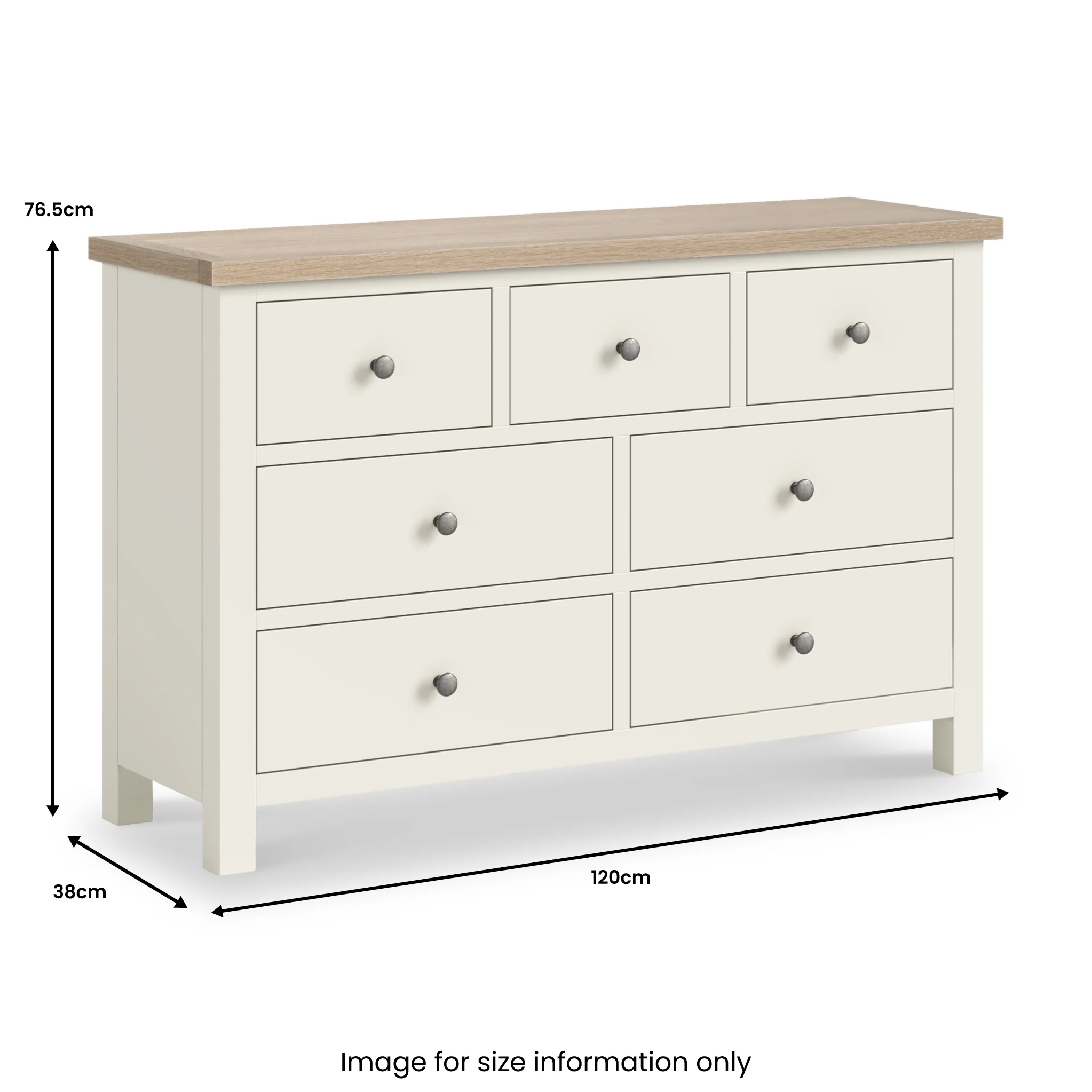 Trelan 3 over 4 Chest of Drawers - Image 5