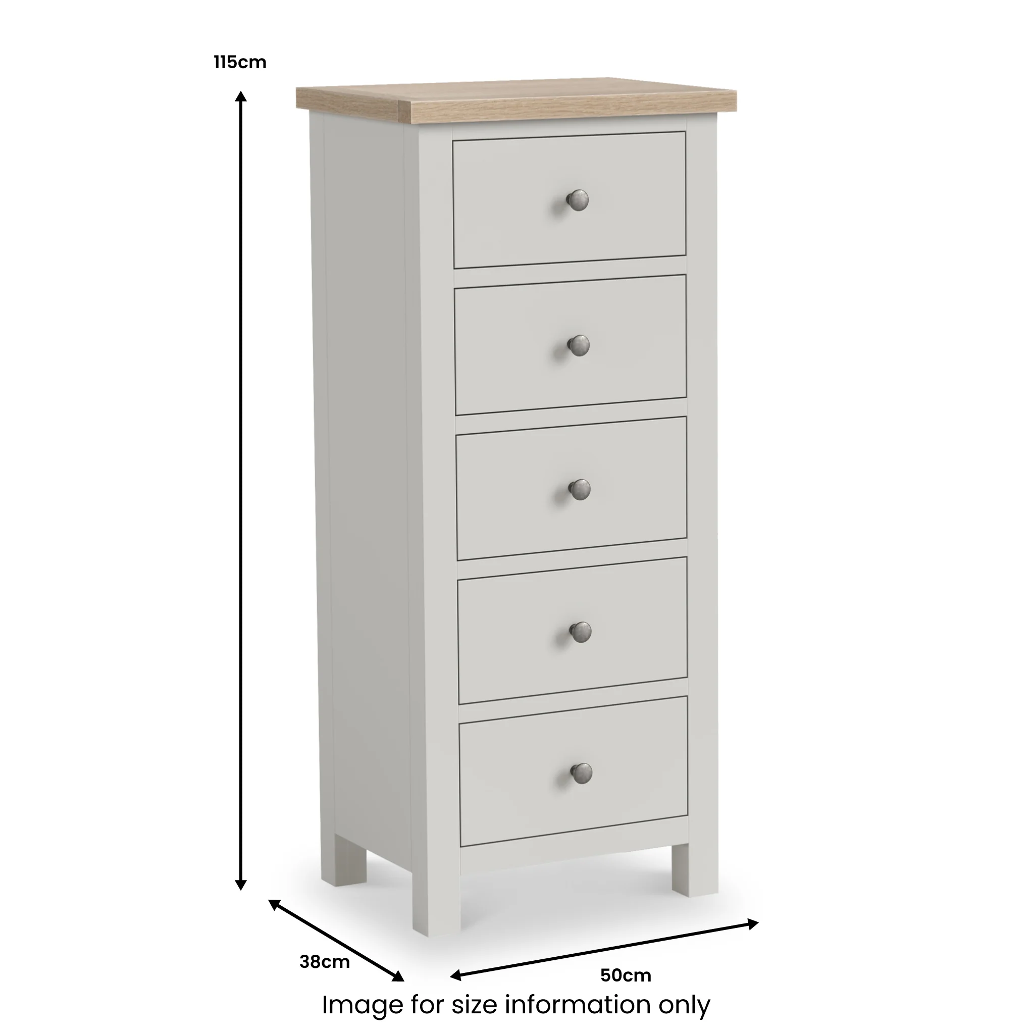 Trelan 5 Drawer Tallboy Chest - Image 5