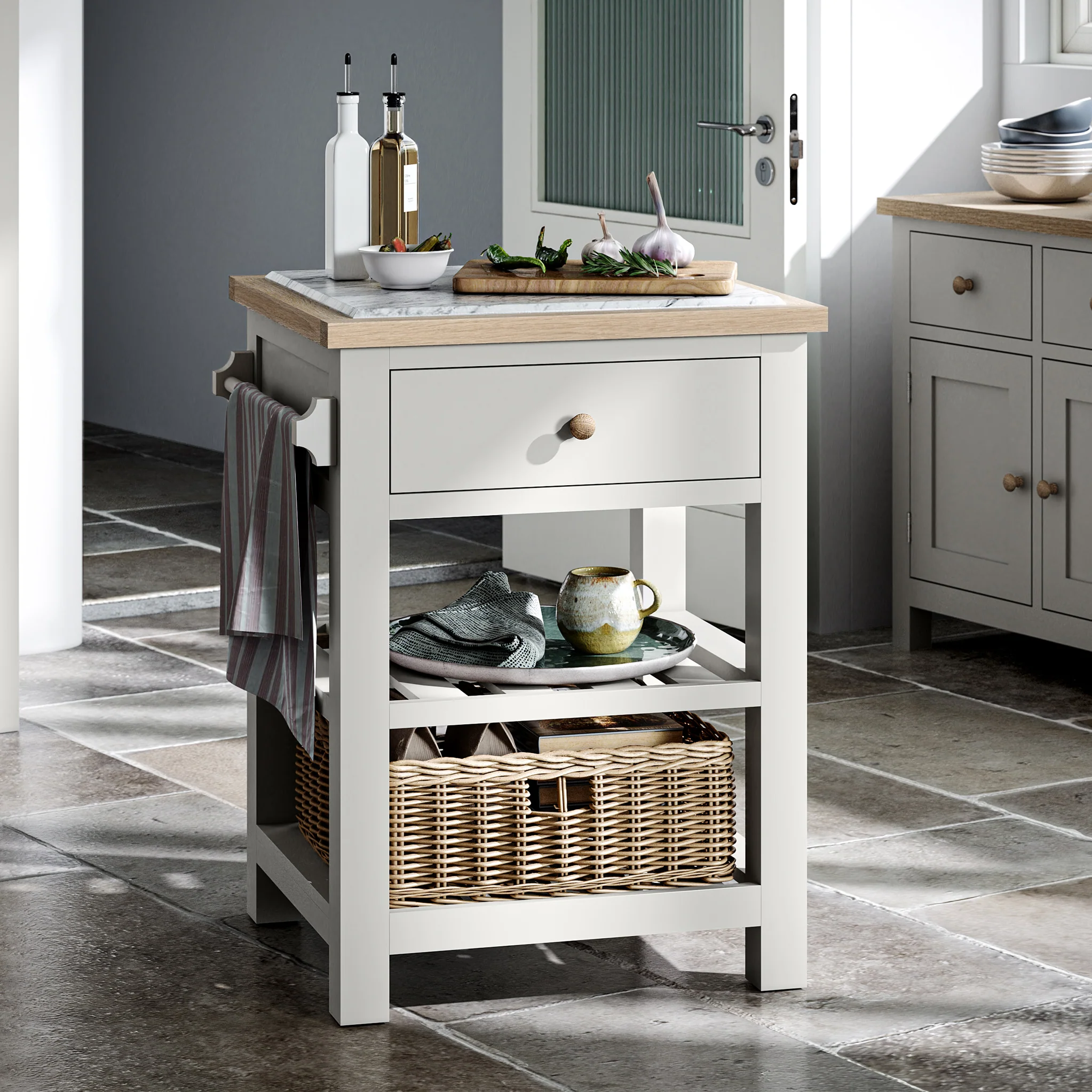 Trelan Marble Top Kitchen Island - Image 5