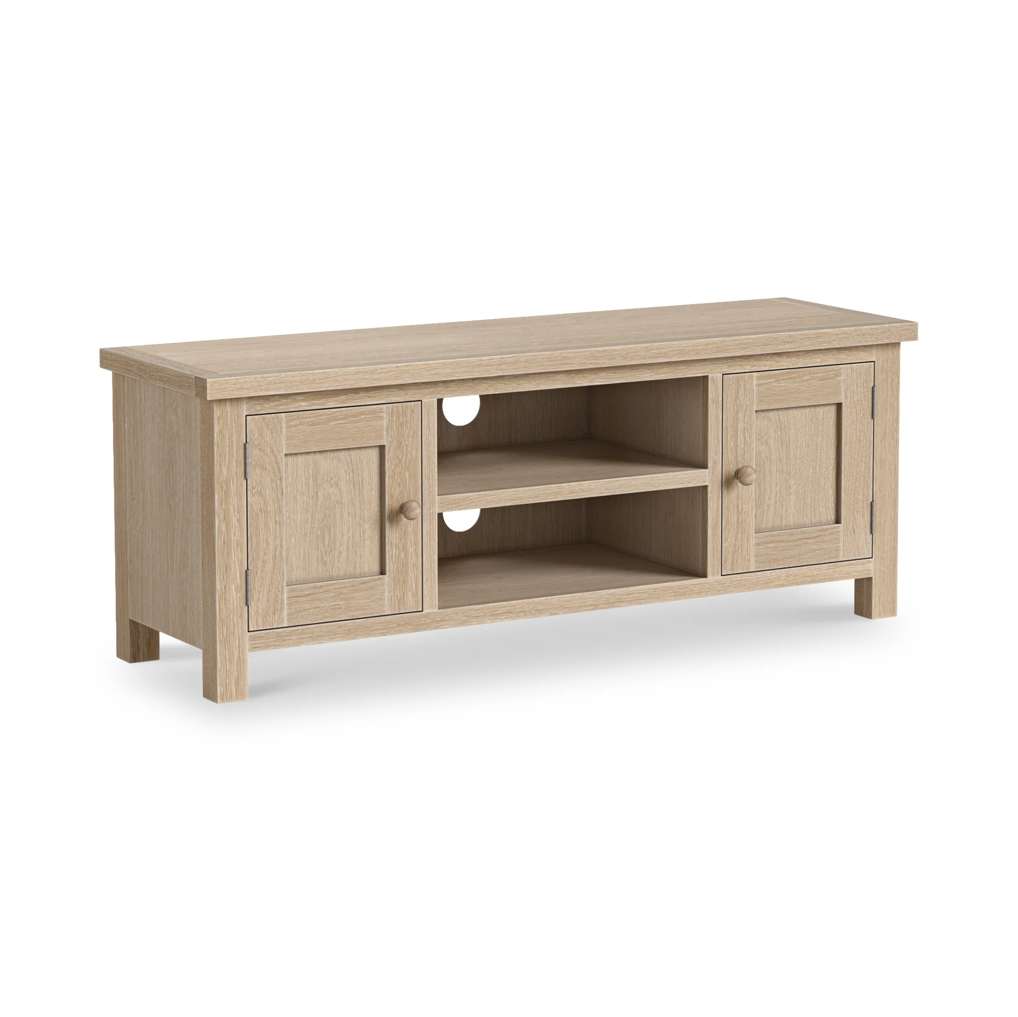 Trelan Washed Oak 125cm Large TV Unit - Image 2
