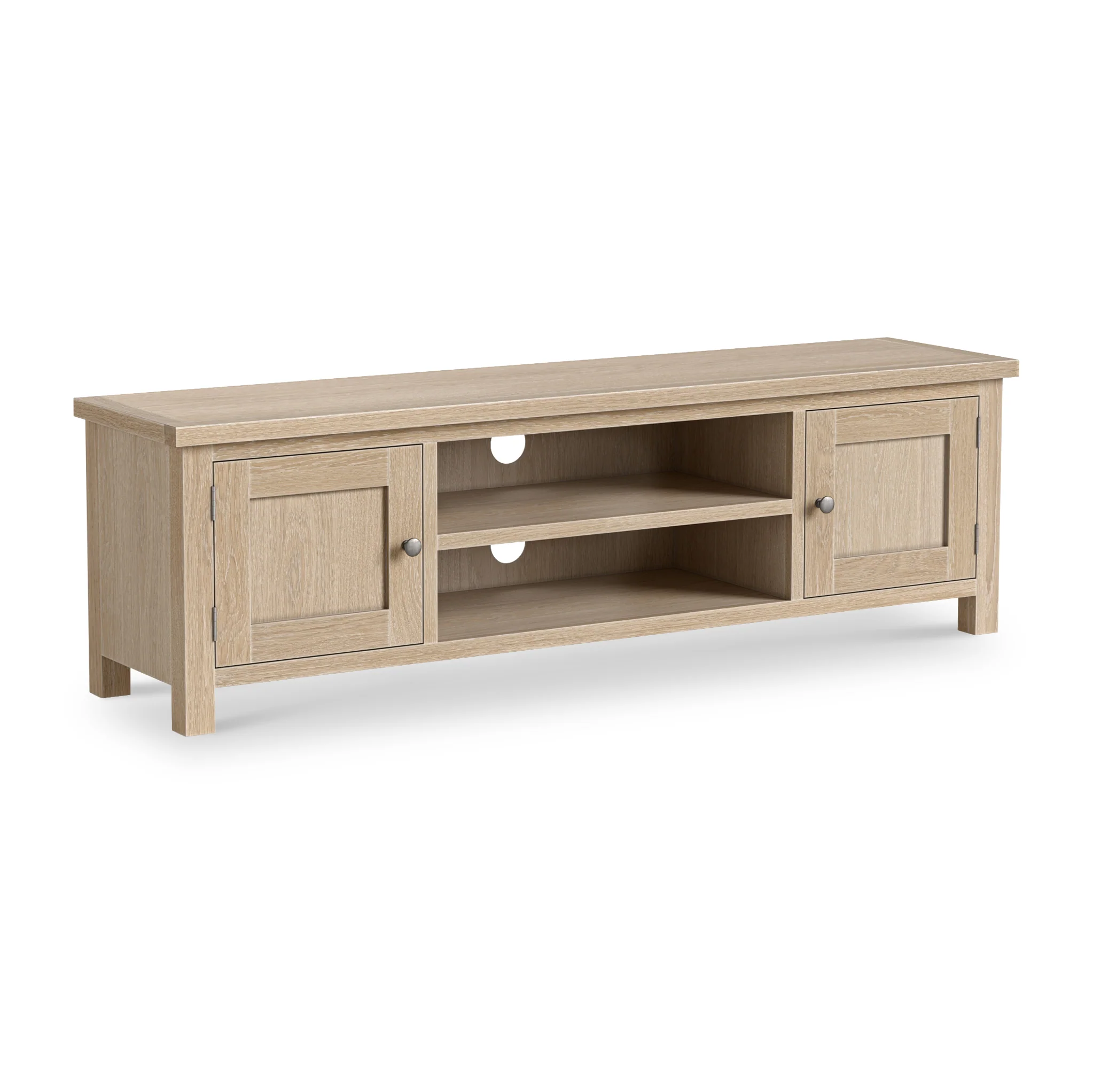 Trelan Washed Oak 160cm Extra Large TV Unit - Image 2