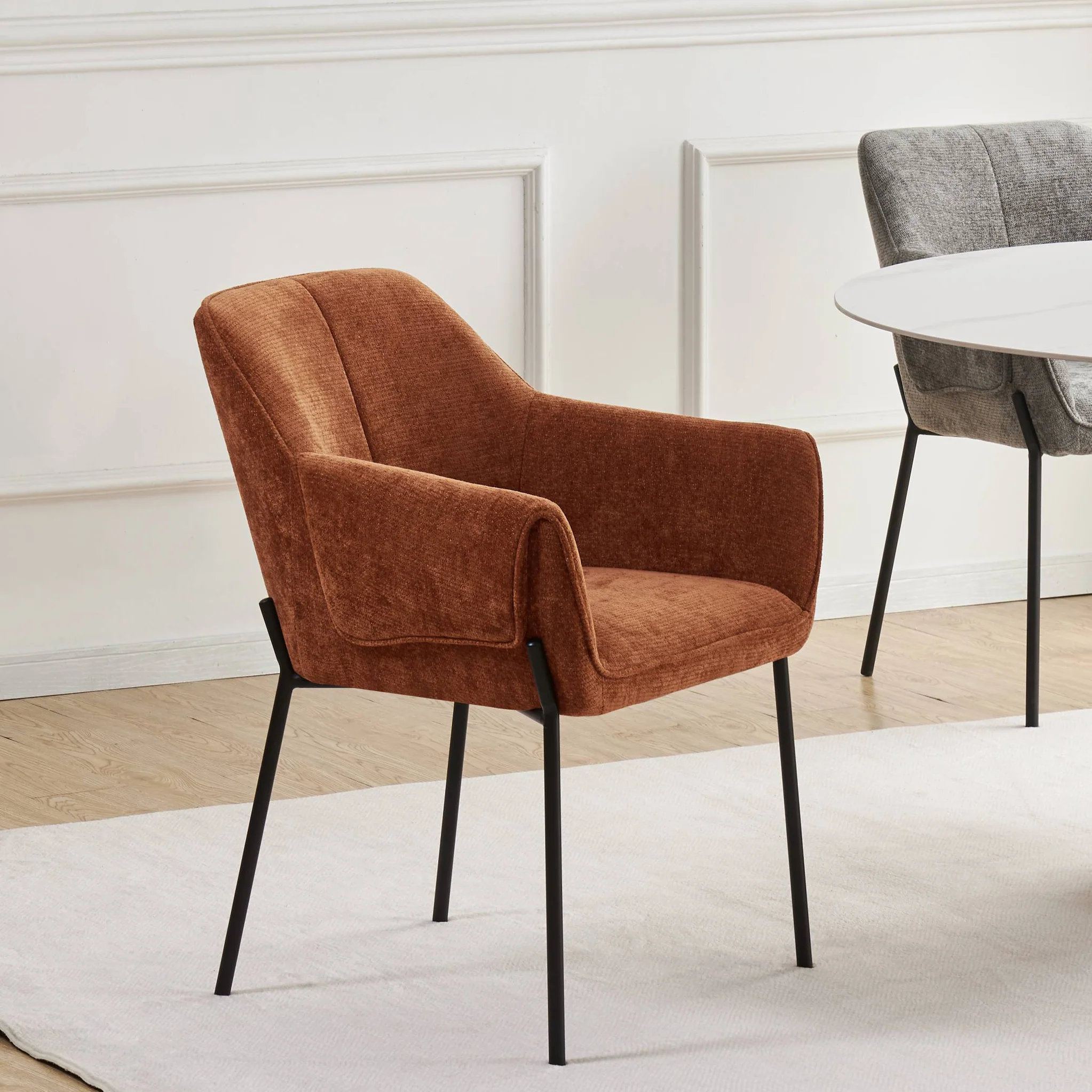Trento Chenille Dining Chair - Image 7