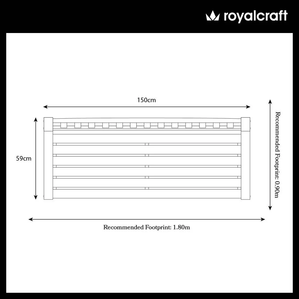 Turnbury FSC Acacia 3 Seater Garden Bench - Image 8
